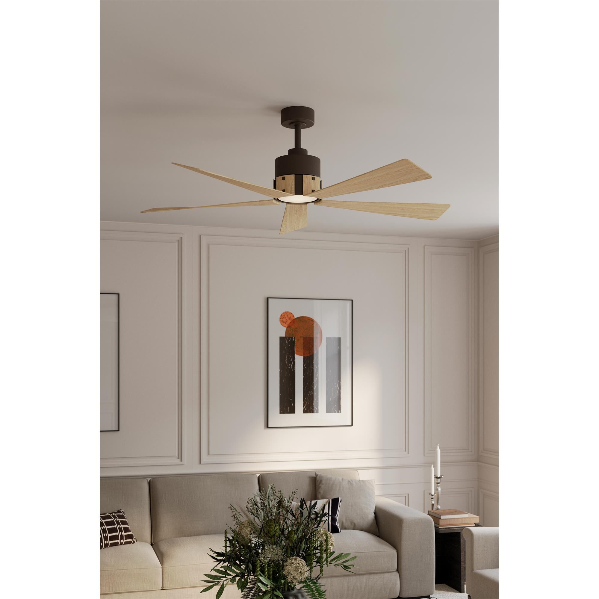 Shown in Dark Bronze finish and Etched Opal glass