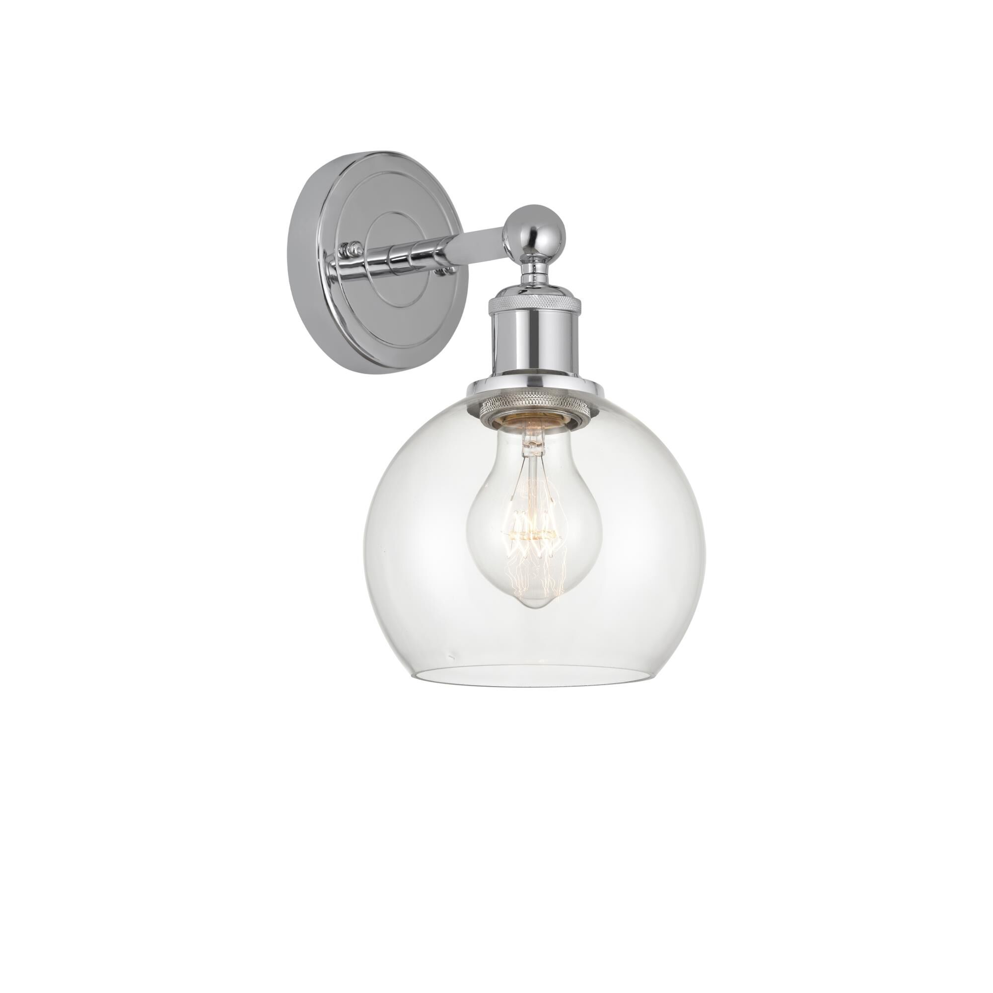 Shown in Polished Chrome, Clear finish and Clear glass and Clear Glass shade