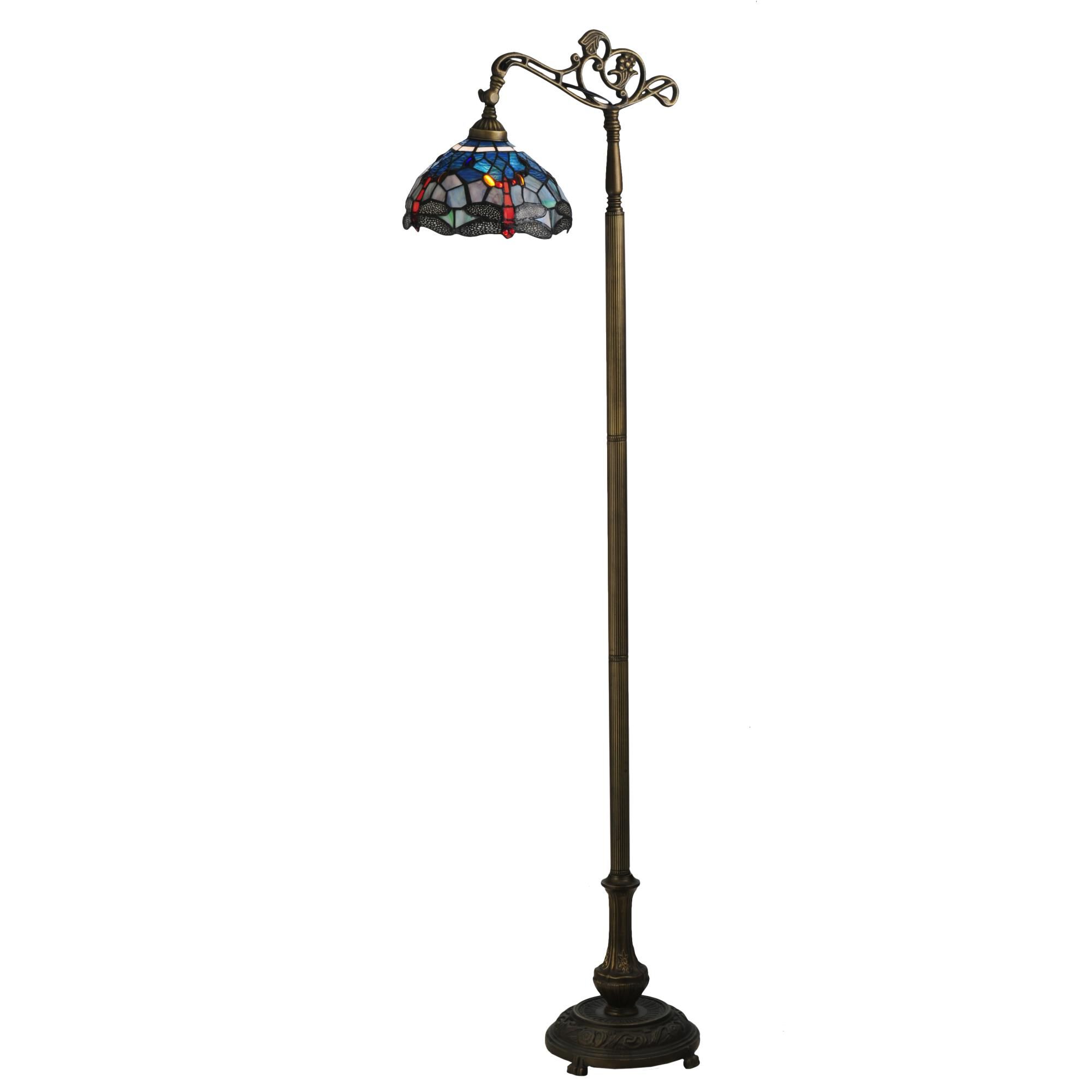 Tiffany Hanginghead Dragonfly 60 Inch Floor Lamp by Meyda Lighting