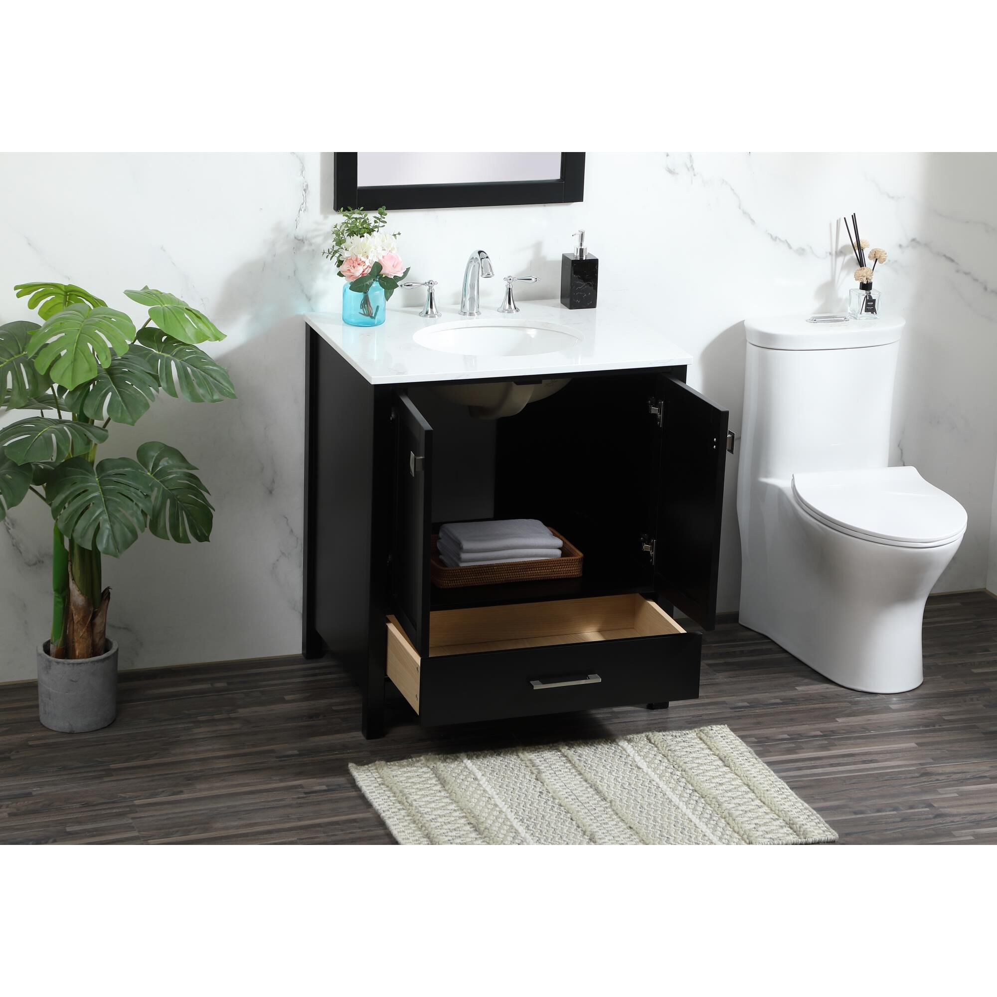 Shown in Black finish