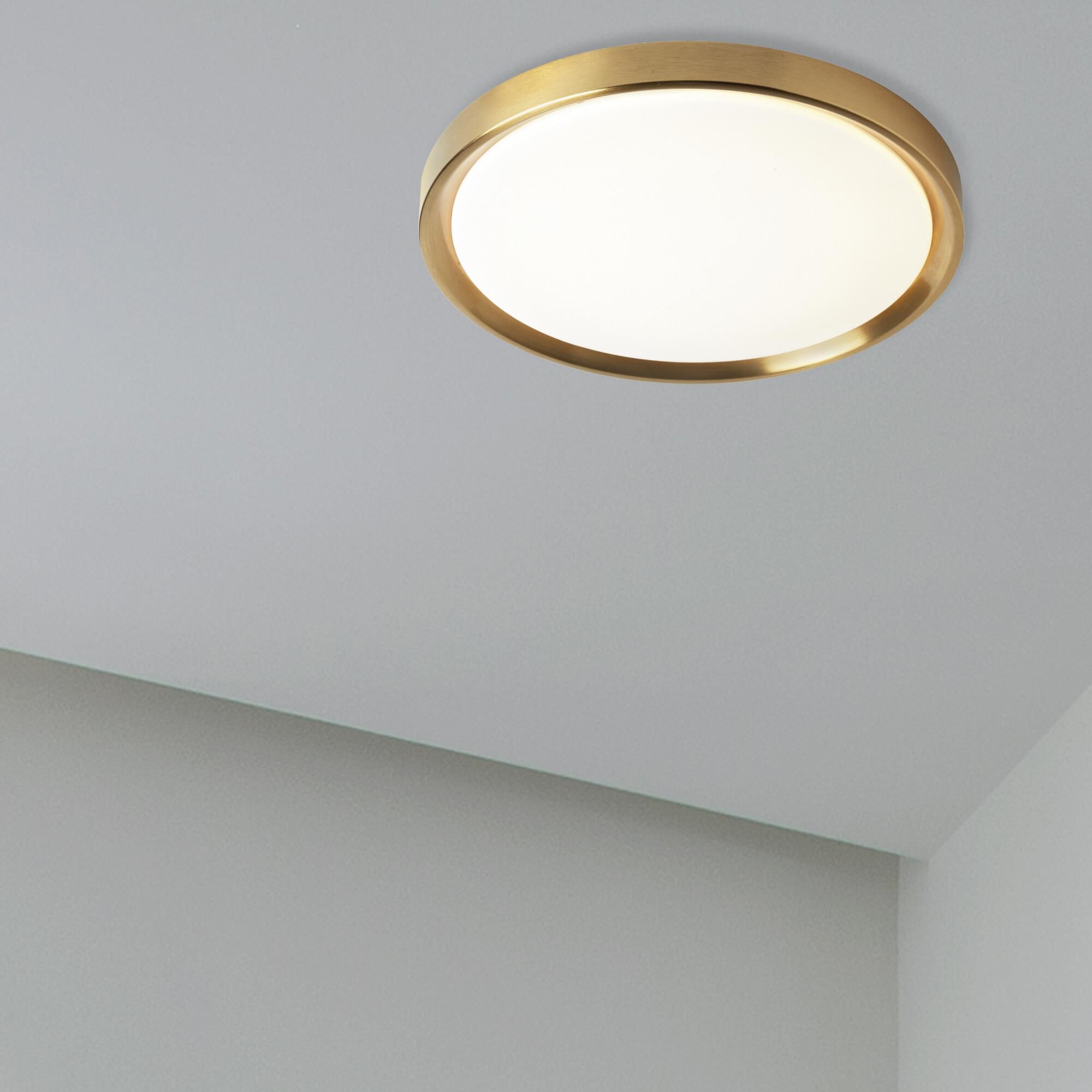 Shown in White and Aged Brass finish