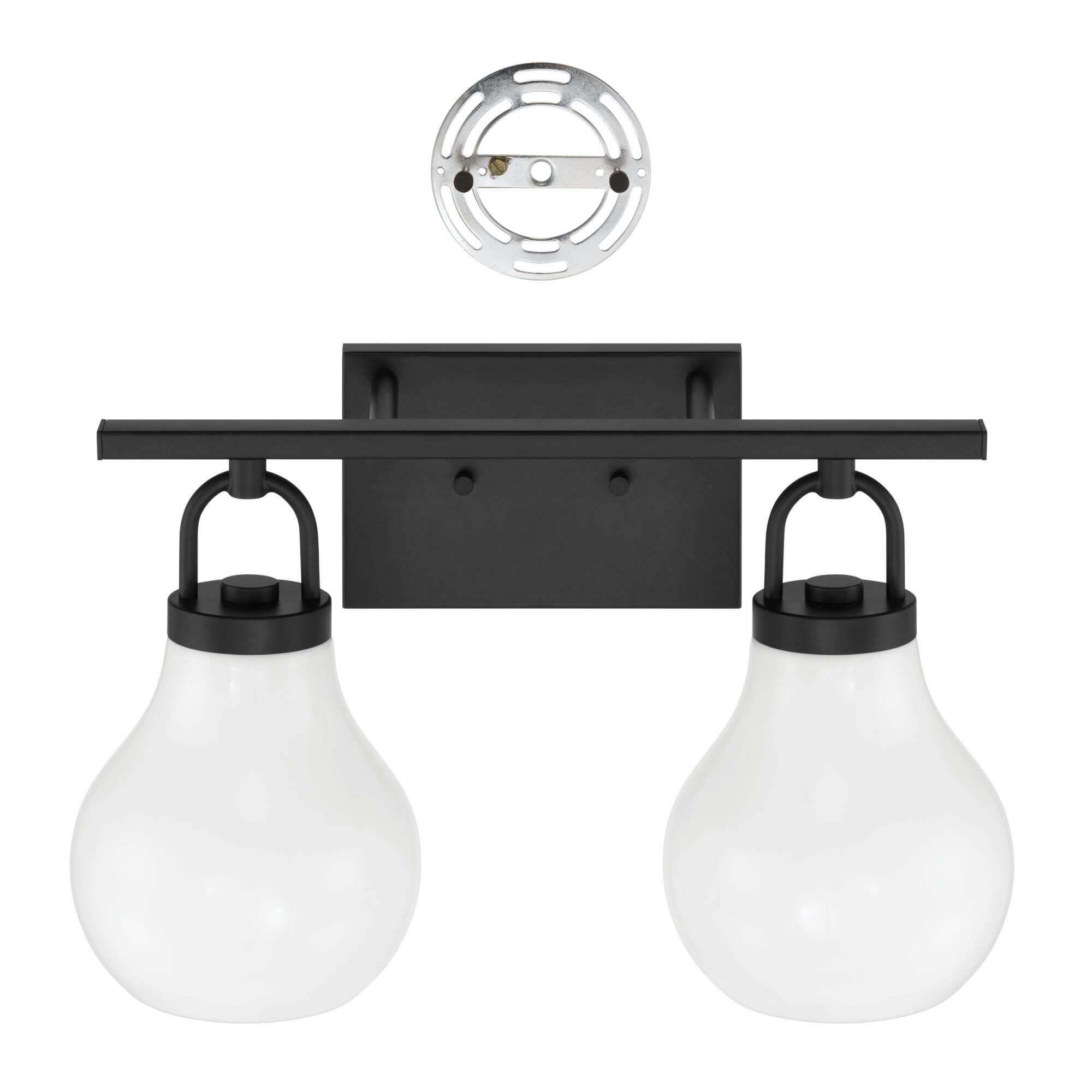 Shown in Matte Black finish and Opal glass