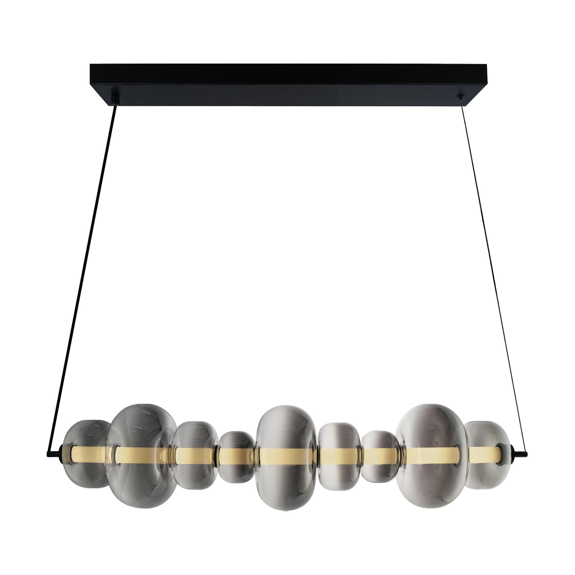 Shown in Black finish and Smoke Ombre glass