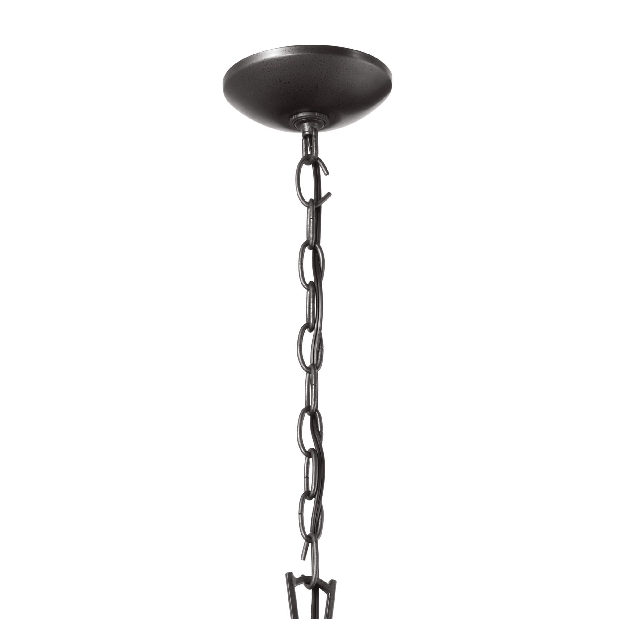 Shown in Anvil Iron finish and Transparent glass