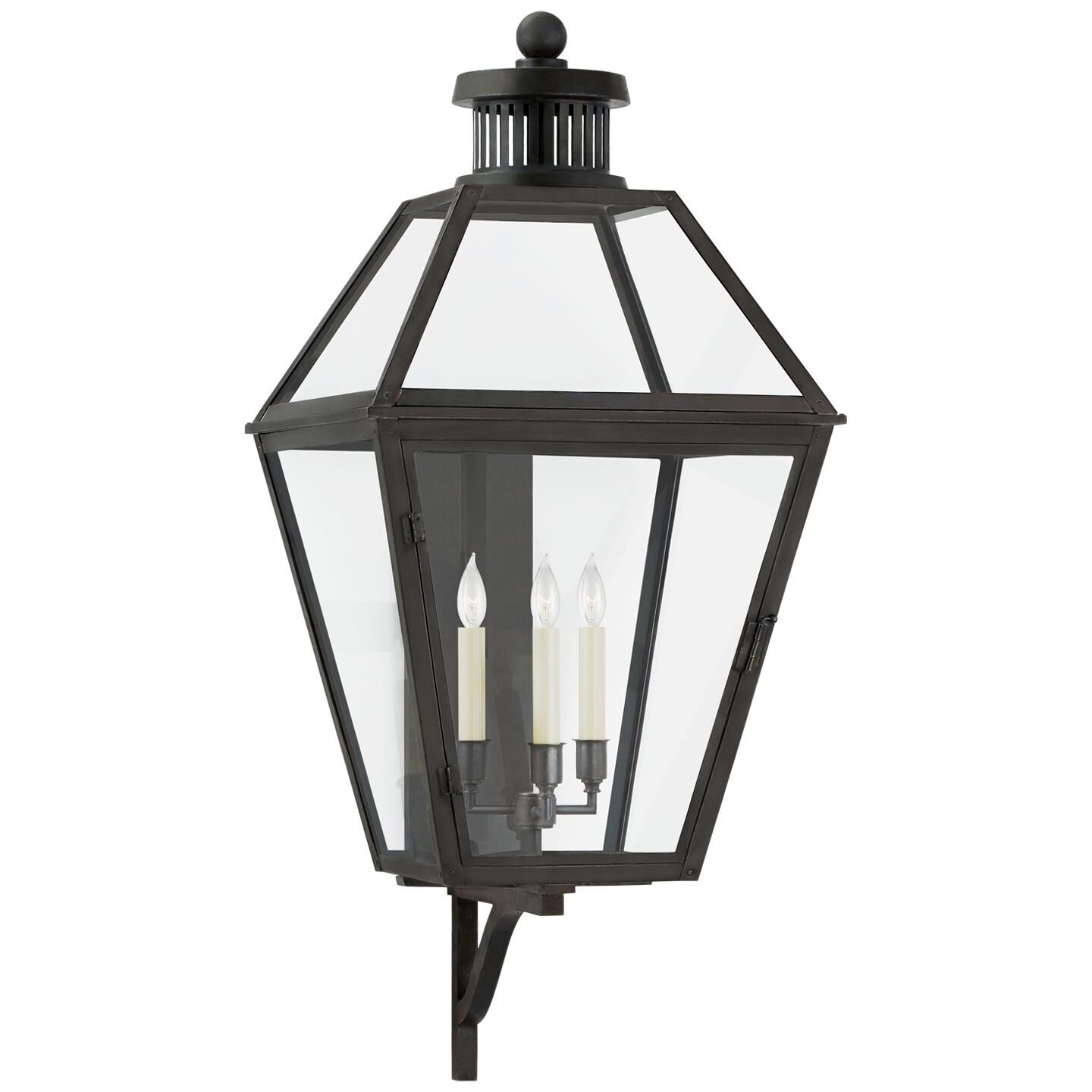 Shown in Blackened Copper finish and Clear glass and Clear Glass shade