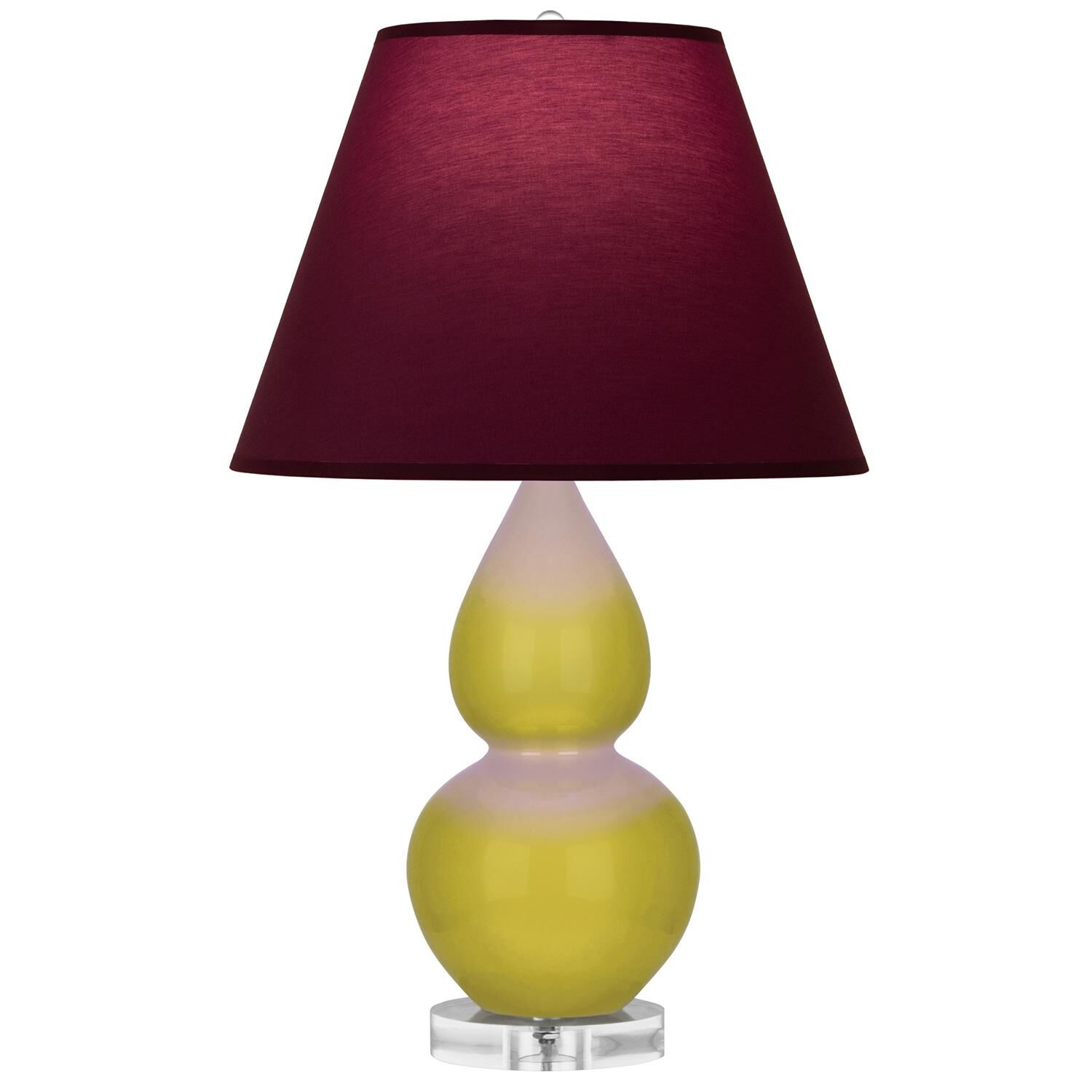 Shown in Citron finish and Plum and Lavender shade and Lucite accent