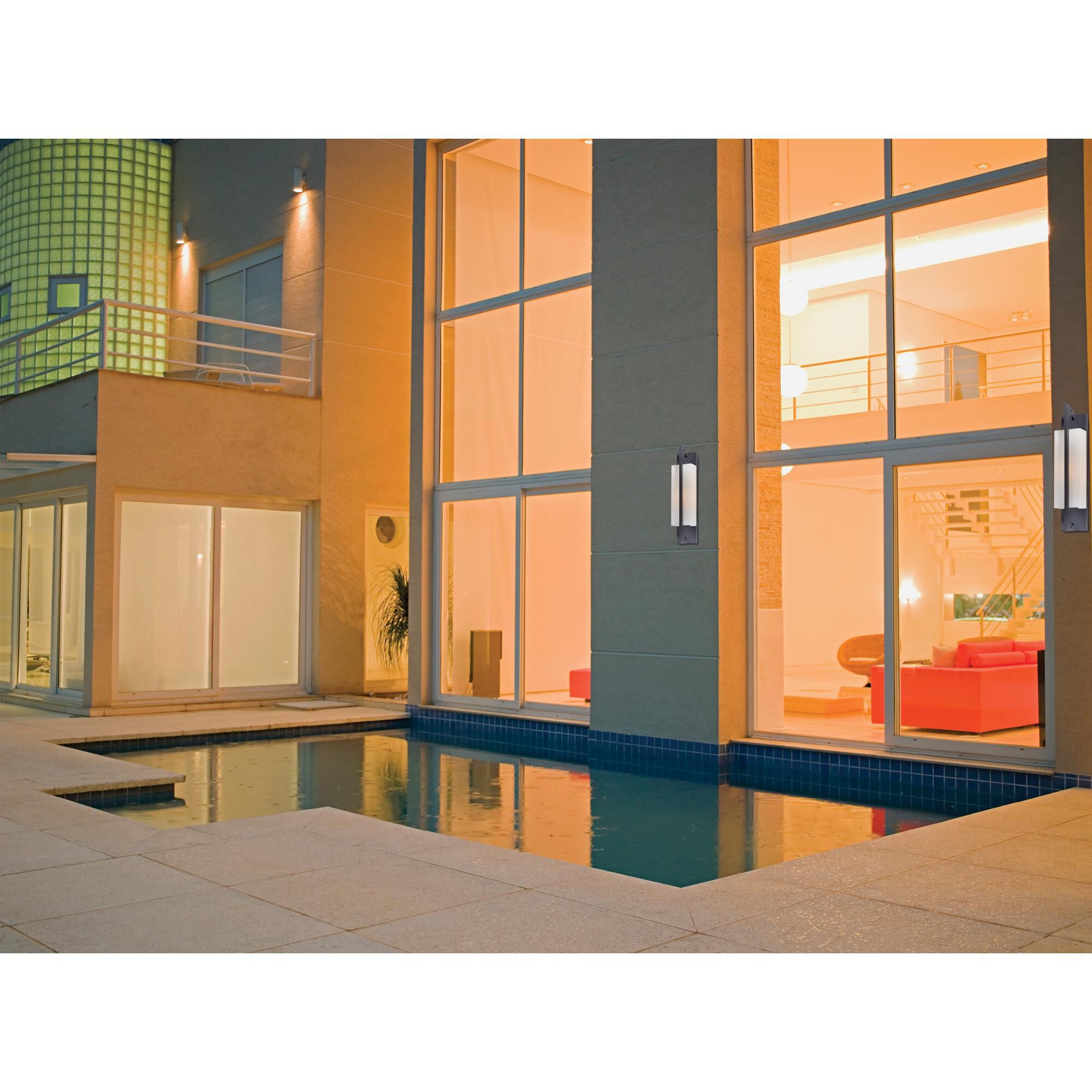 Shown in Forged Iron finish and Matte Opal glass