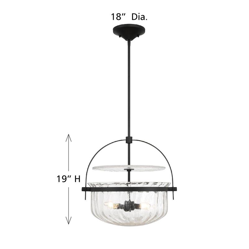 Denmar 18 Inch Semi Flush Mount by Savoy House