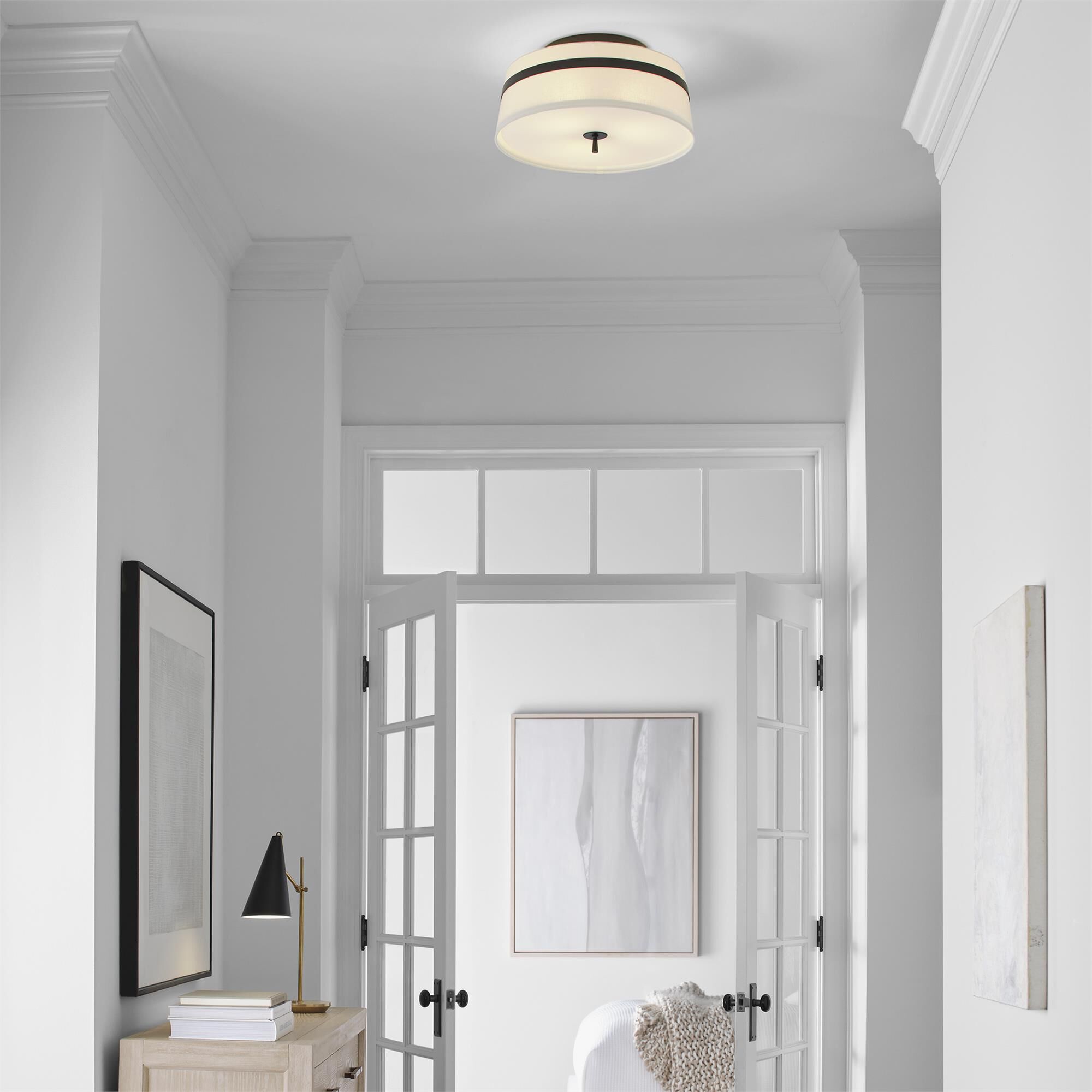Alexa Hampton Cordtlandt 19 Inch 3 Light Semi Flush Mount,