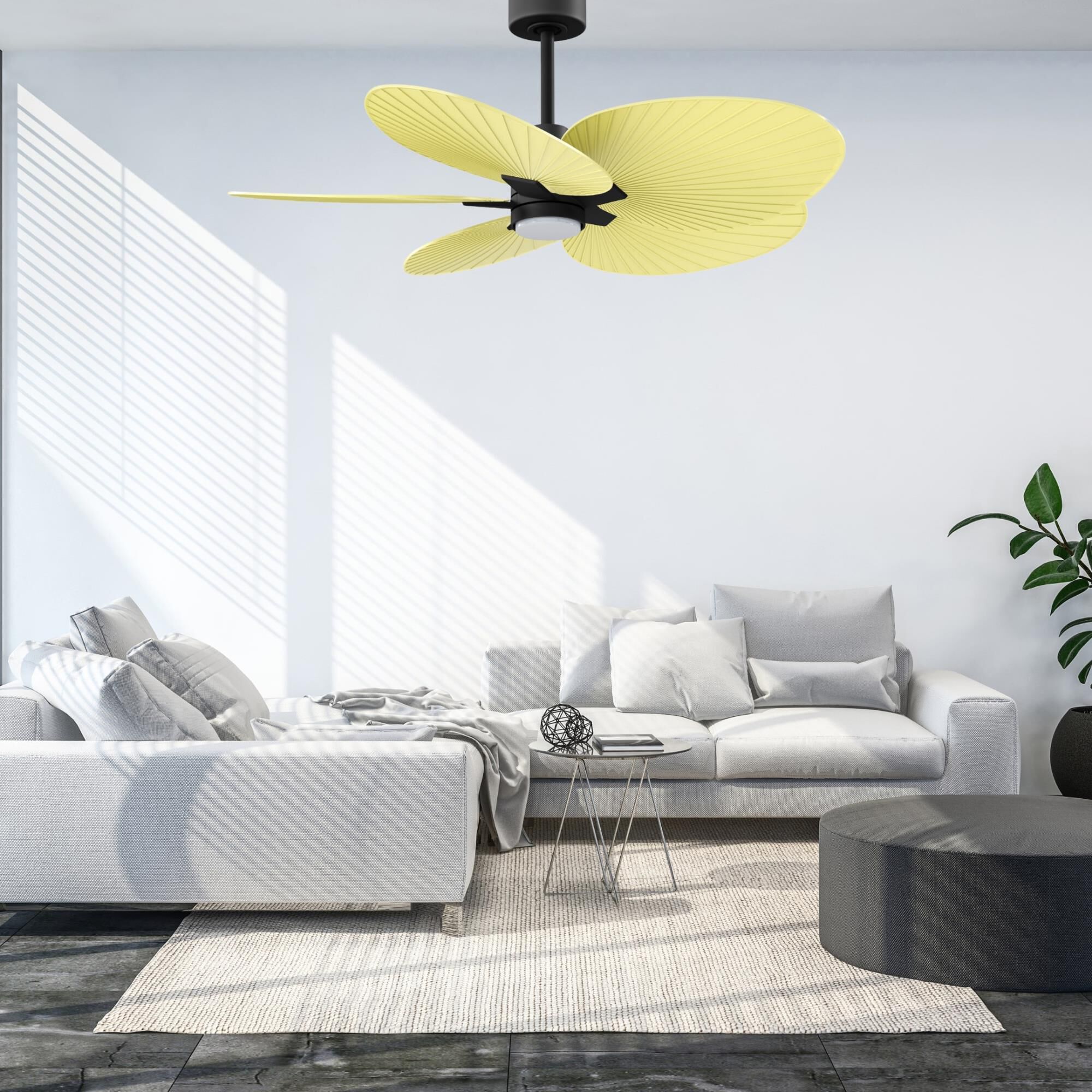 Alessandra Tropical Outdoor Rated 48 Inch Ceiling Fan with Light Kit by Matthews Fan Company