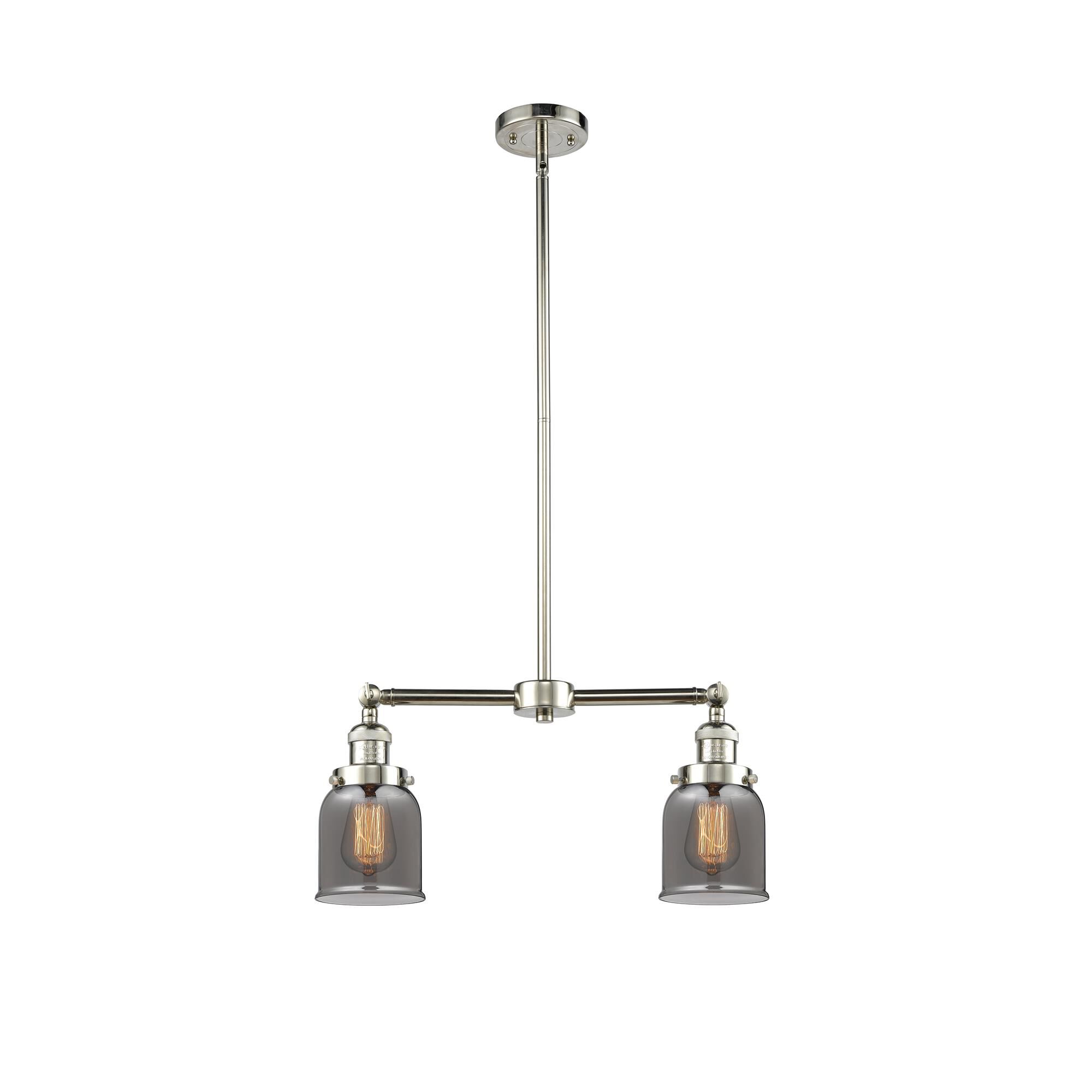 Shown in Polished Nickel finish and Plated Smoked glass