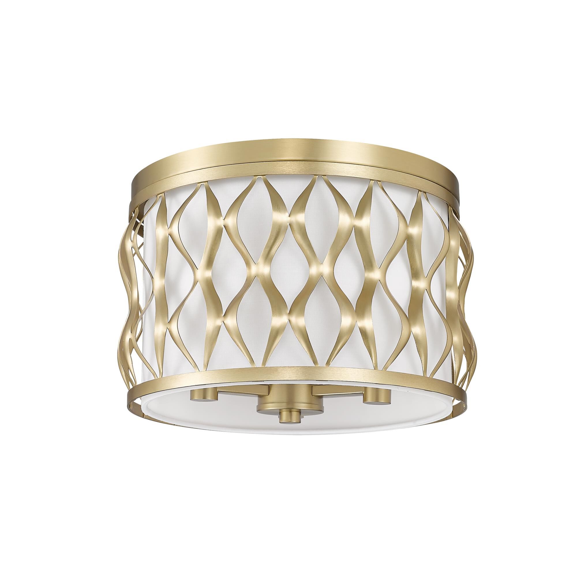 Shown in Modern Gold finish and White glass