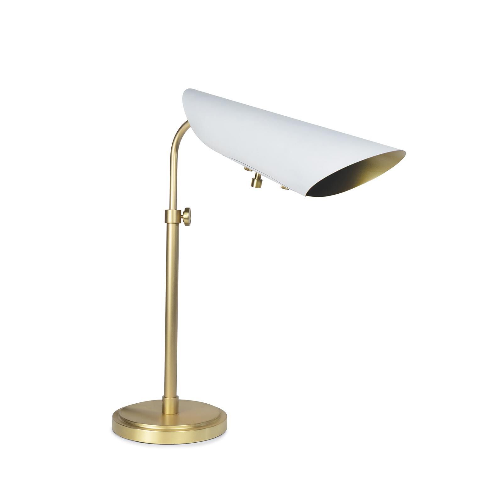 Shown in White and Natural Brass finish