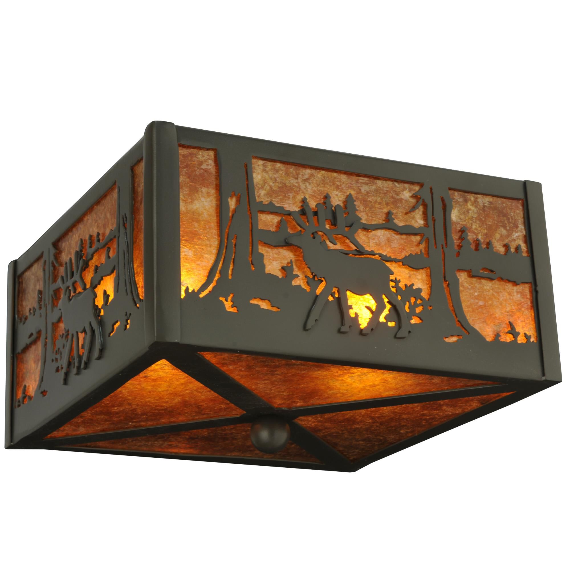 Elk At Lake 1450 Inch 2 Light Flush Mount by Meyda Lighting