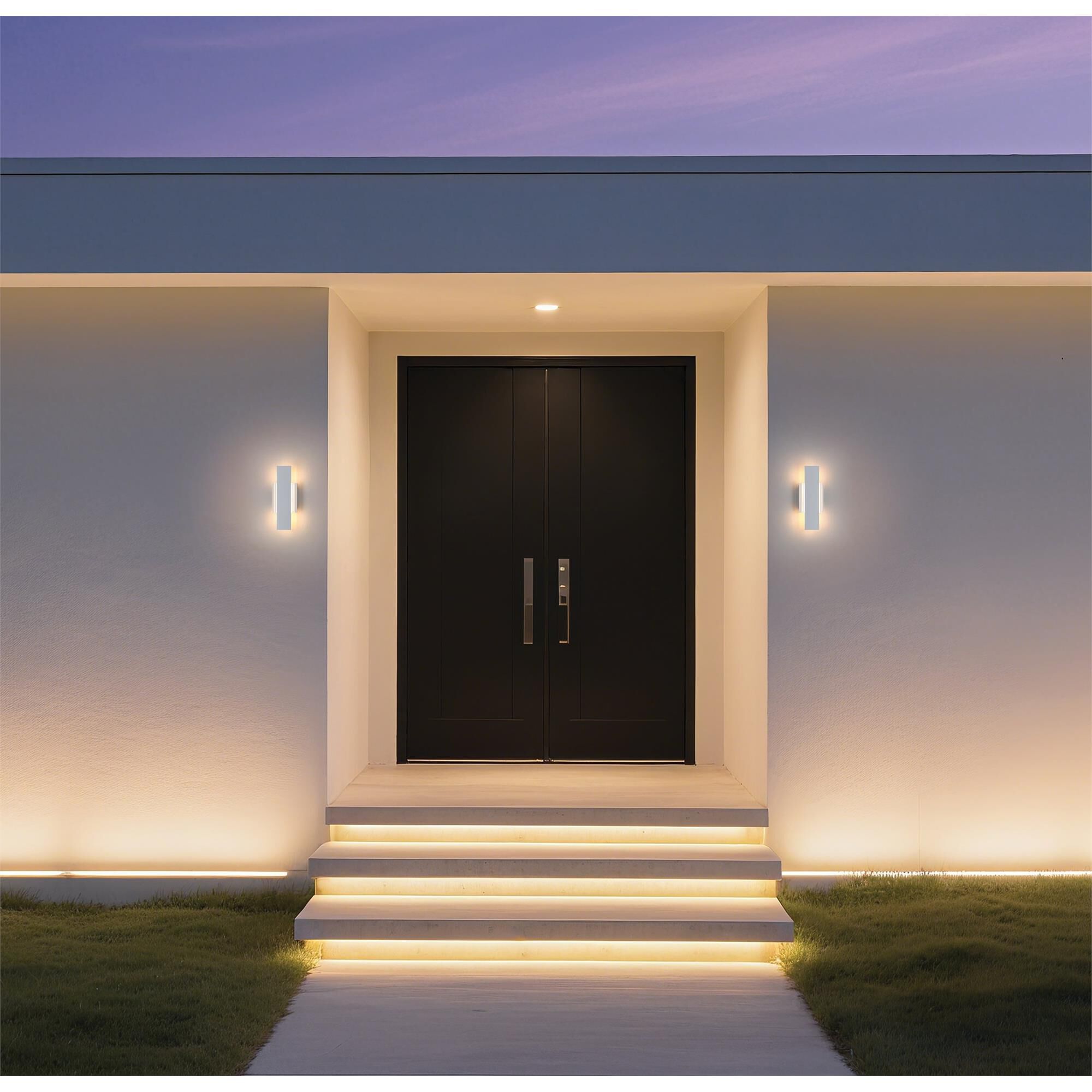 Shown in Textured White finish and Frosted Acrylic glass