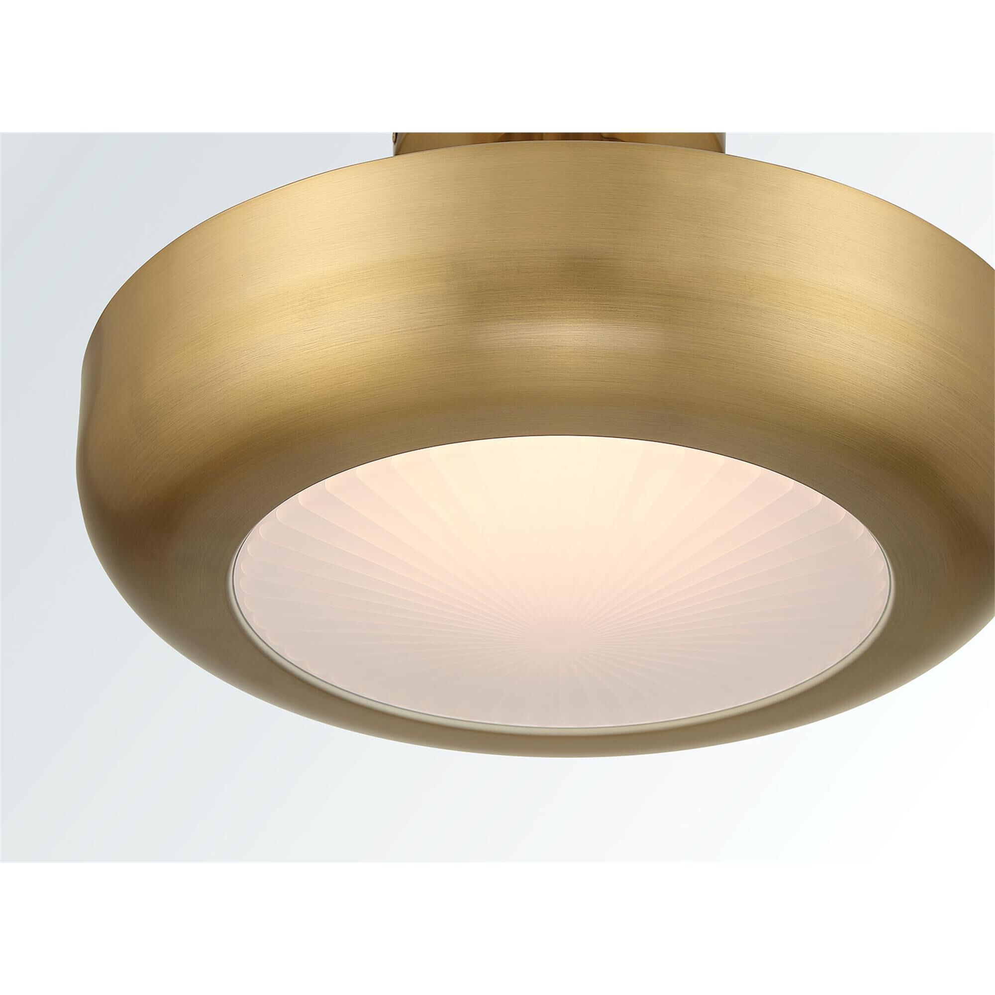 Shown in Antique Brass finish and Etched glass