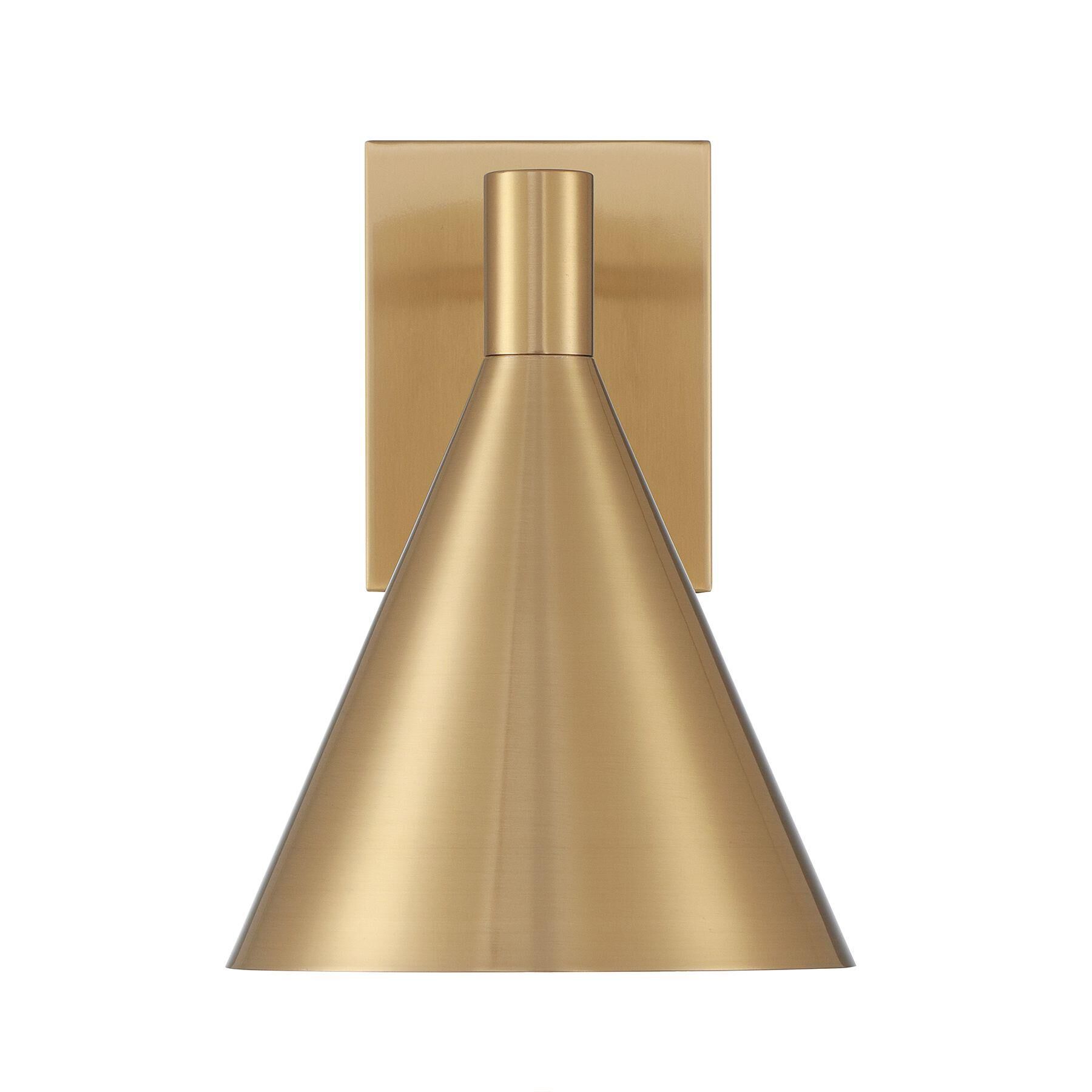 Shown in Noble Brass finish and Metal shade