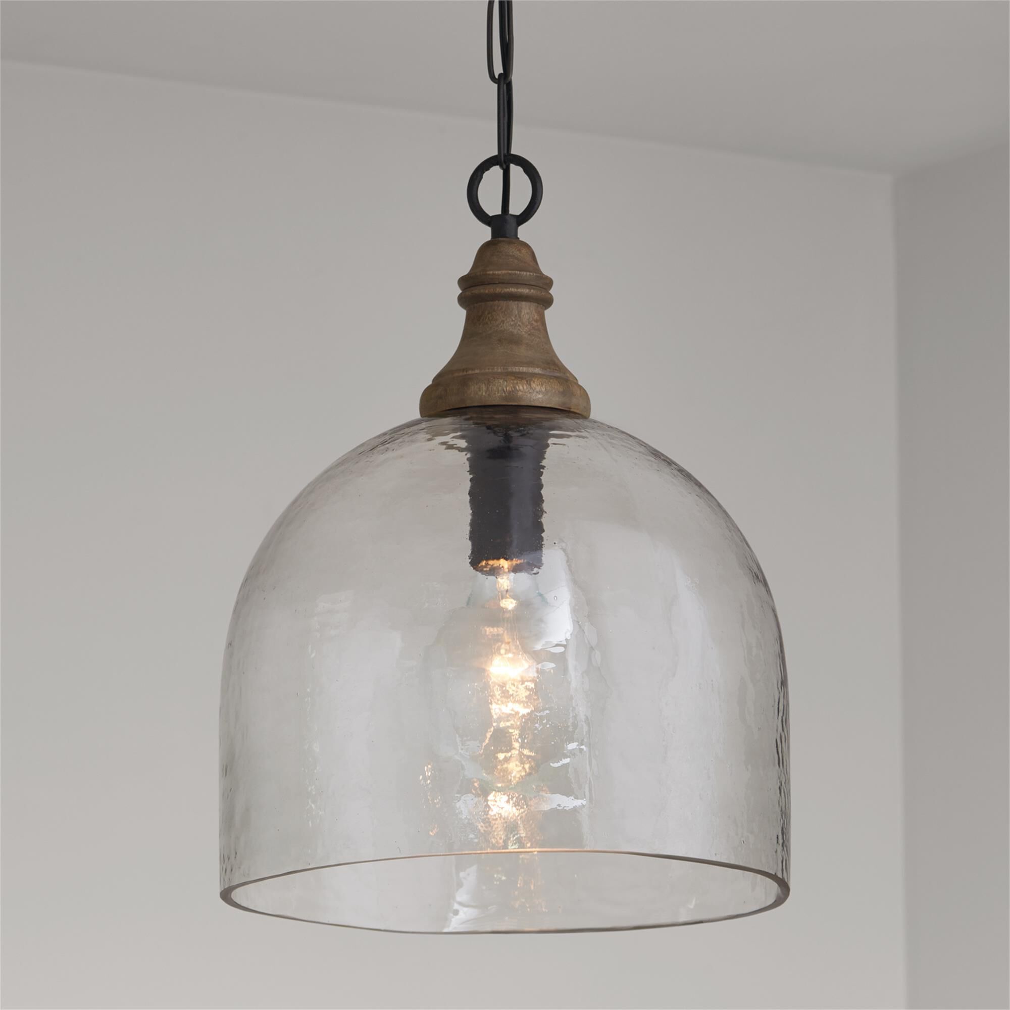 Shown in Grey Wash And Dark Pewter finish and Clear Organic Rippled glass