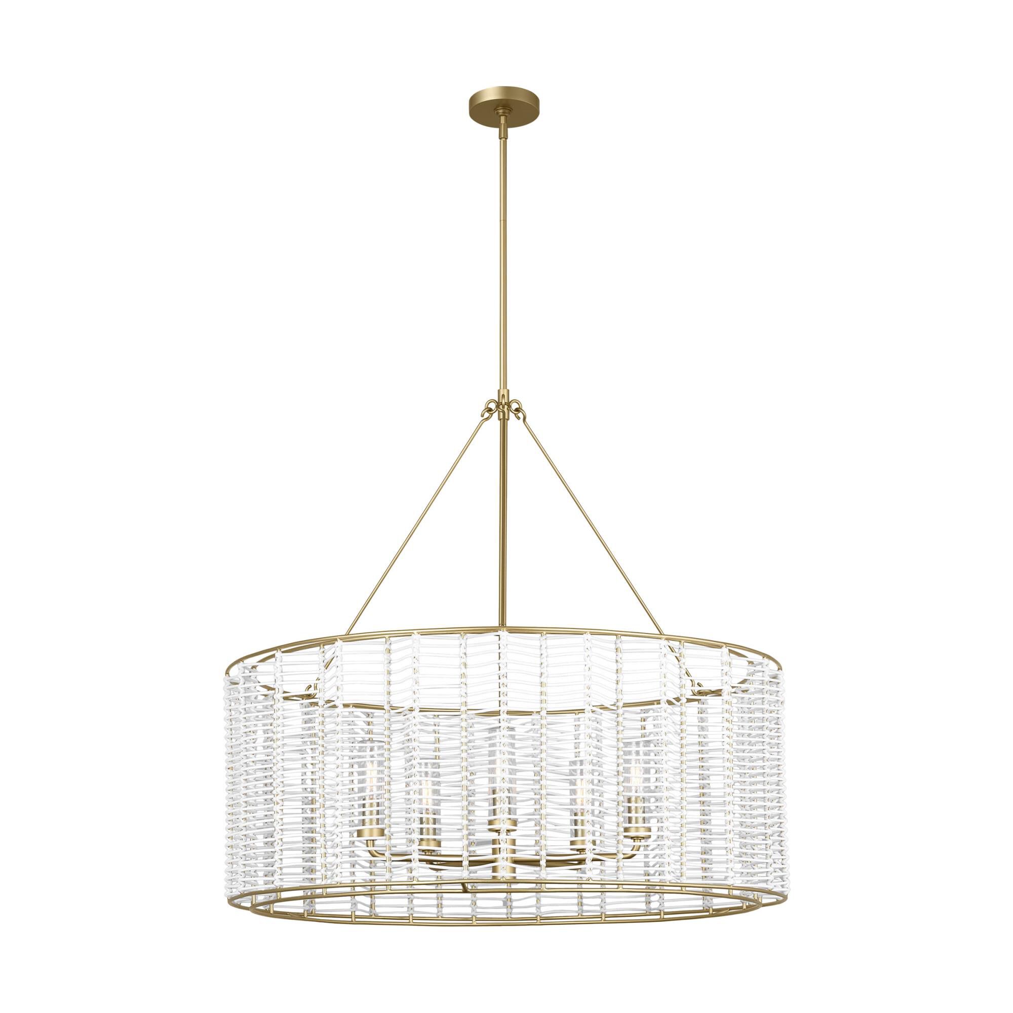 Shown in Powder-Coated Brass finish and Clear glass