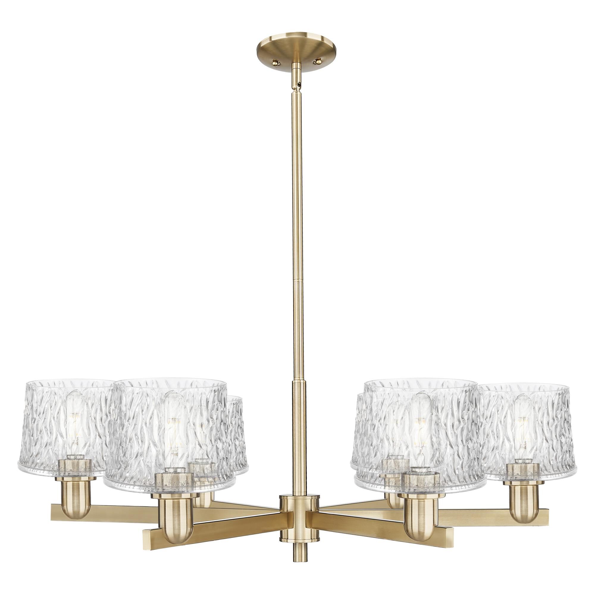 Shown in Champagne Bronze finish and Clear glass