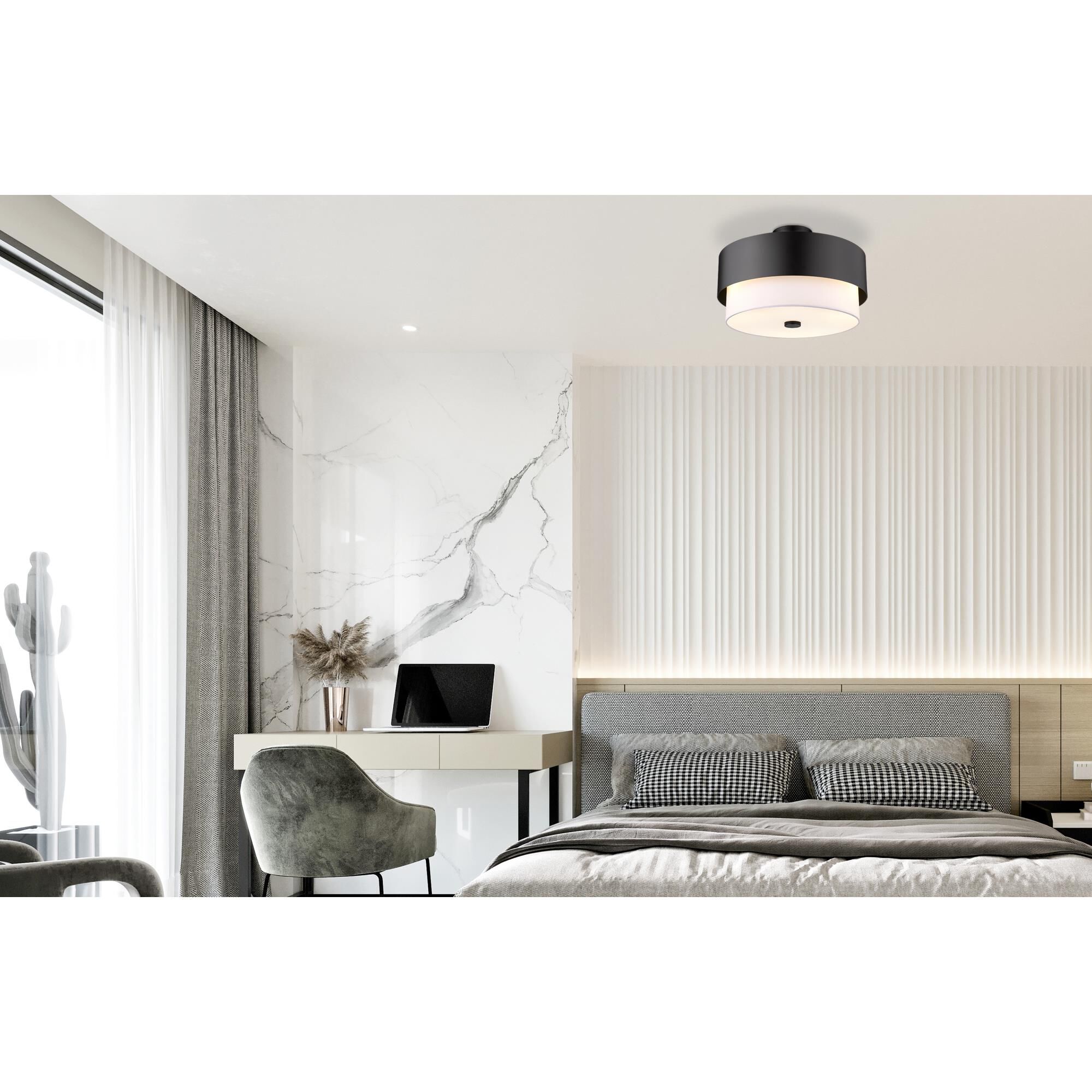 Counterpoint 18 Inch 3 Light Semi Flush Mount by Z-Lite