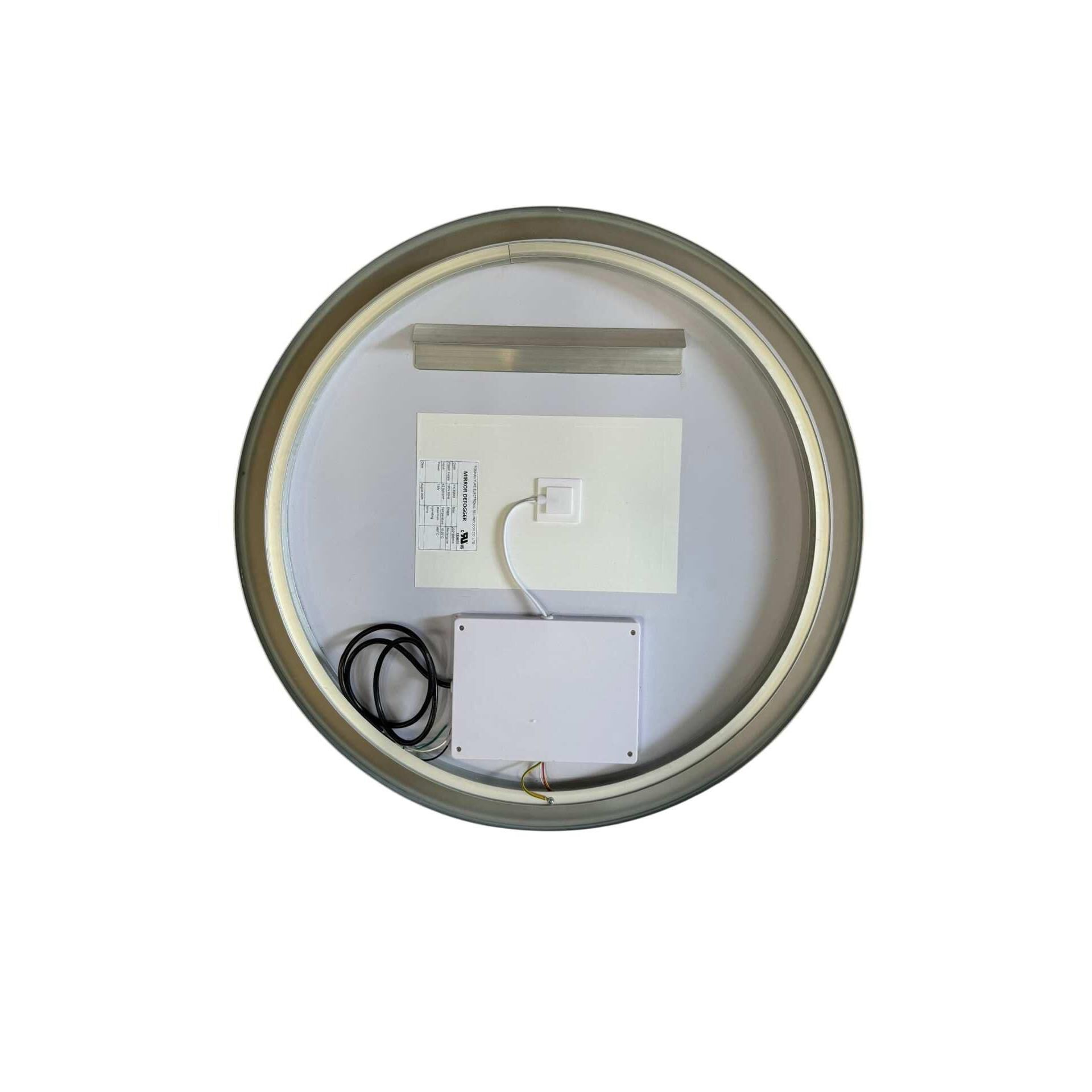 Harmoni 28 Inch Round LED Lighted Mirror by Elegant Decor
