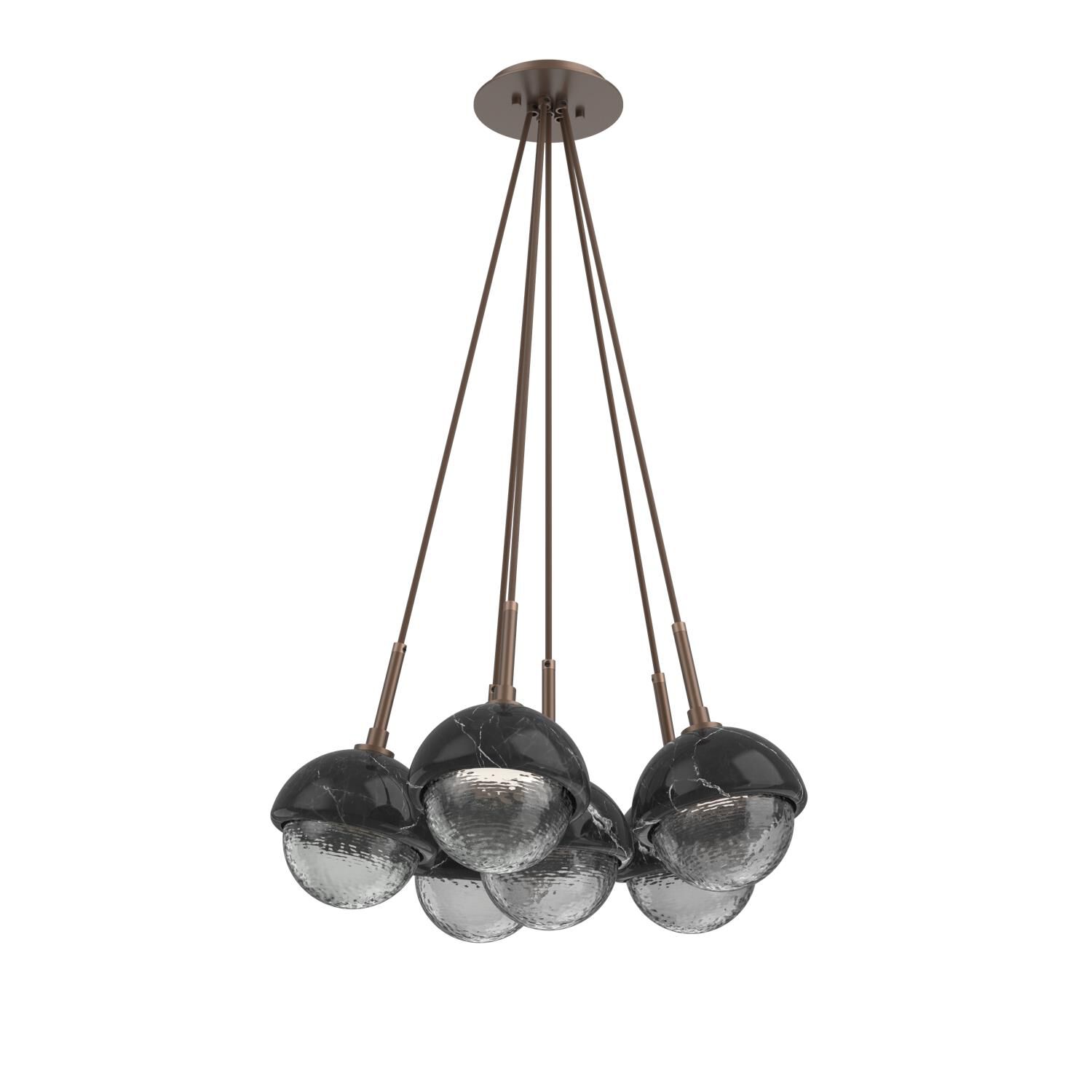 Shown in Burnished Bronze finish and Smoke glass and Black Marble accent