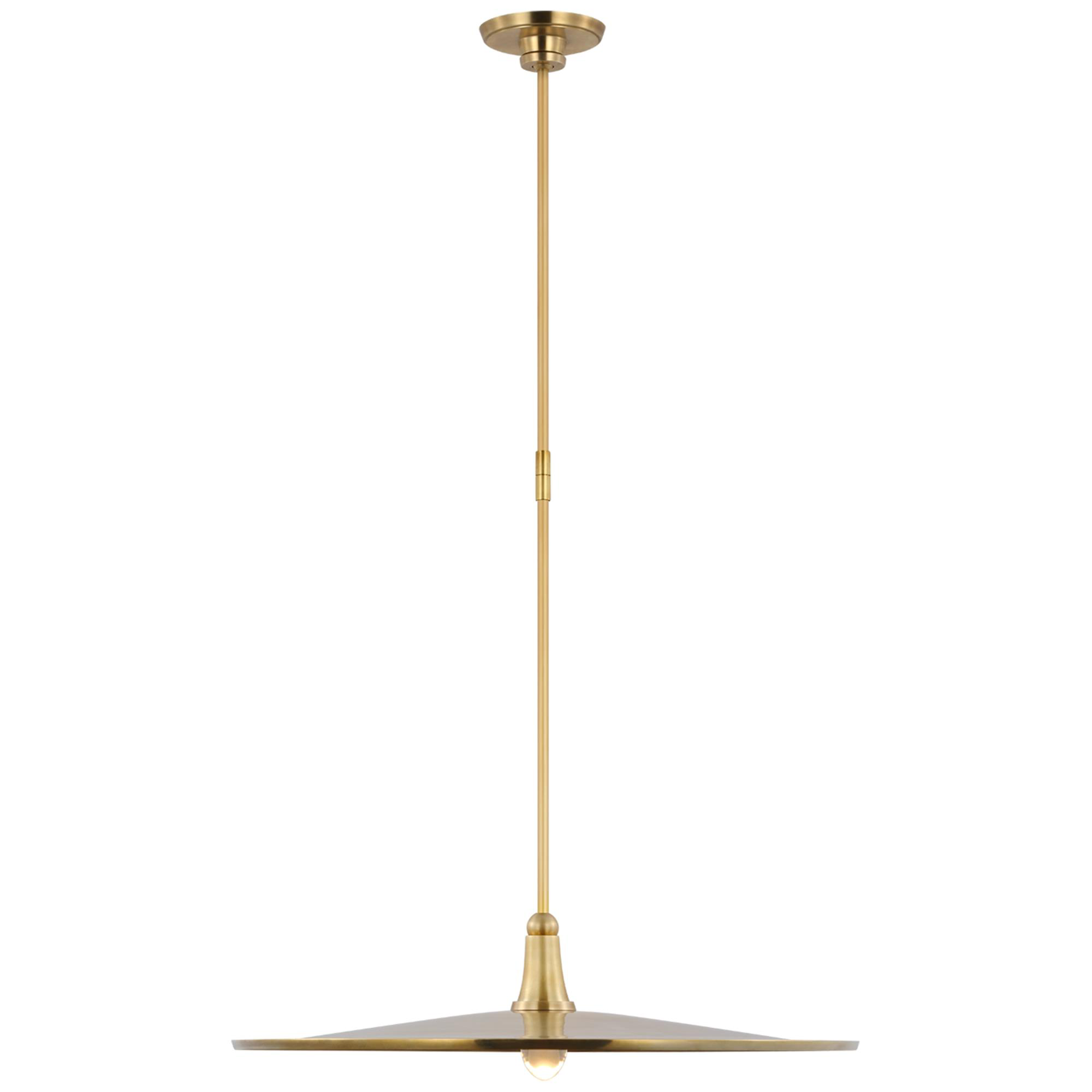 Shown in Hand-Rubbed Antique Brass finish and Hand-Rubbed Antique Brass shade