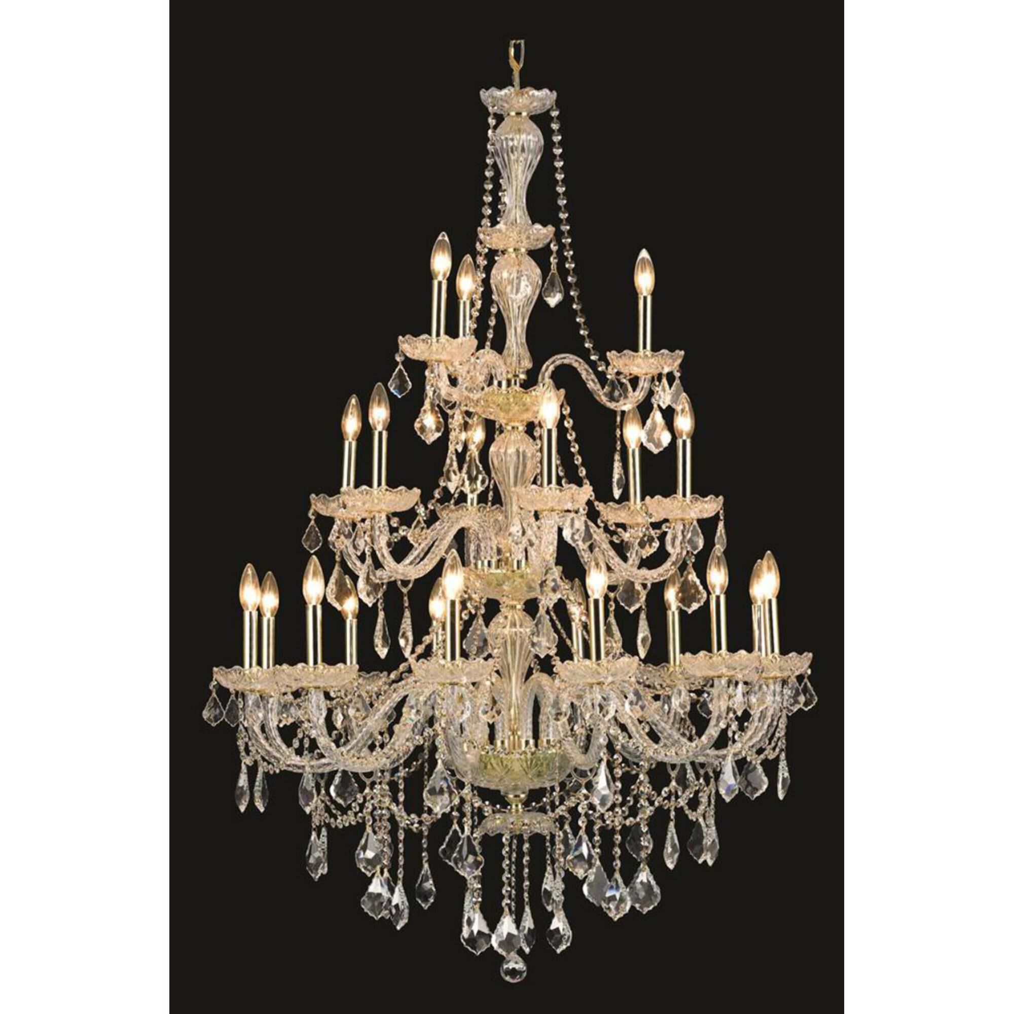 Shown in Gold finish and Royal Cut Clear crystal