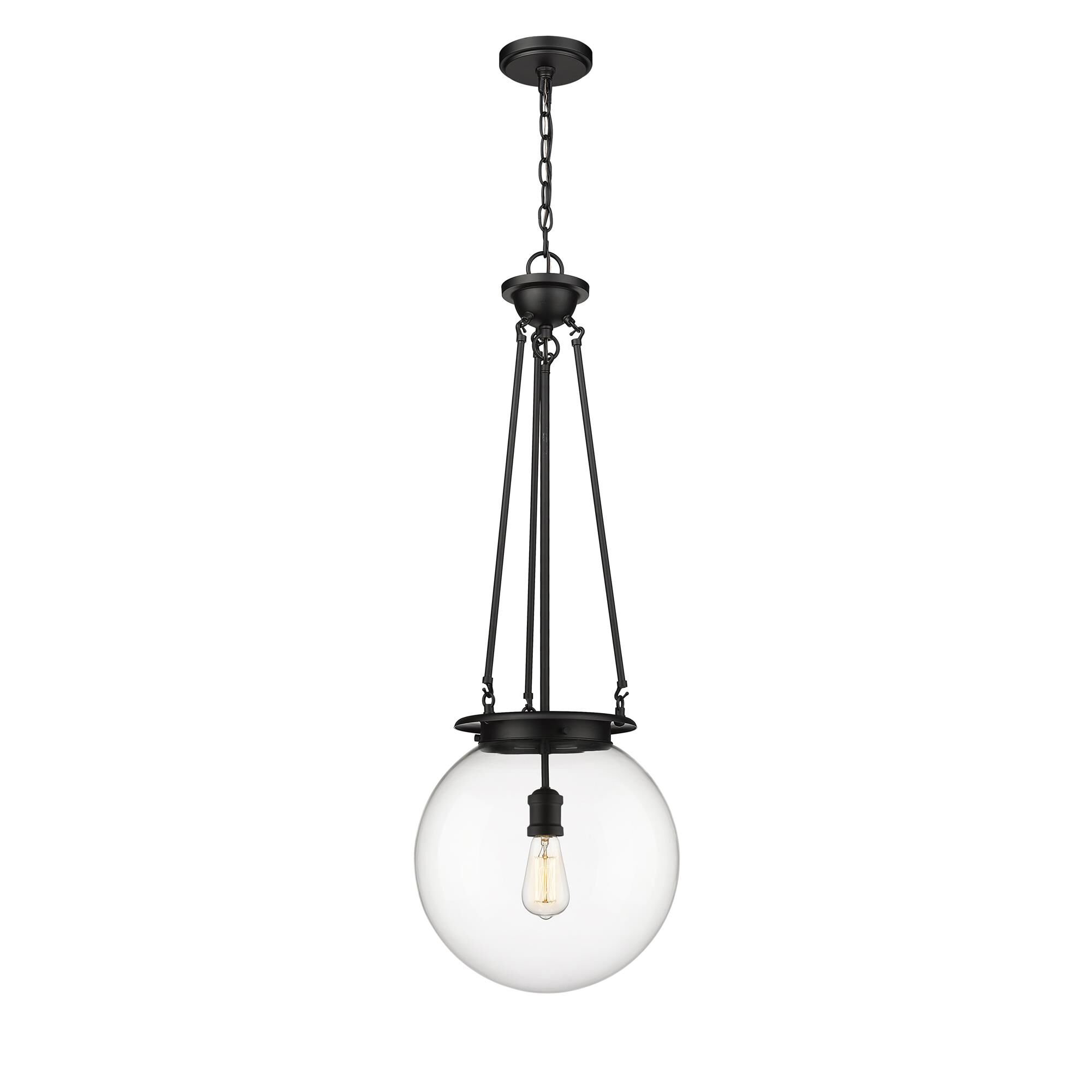 Shown in Matte Black finish and Clear glass