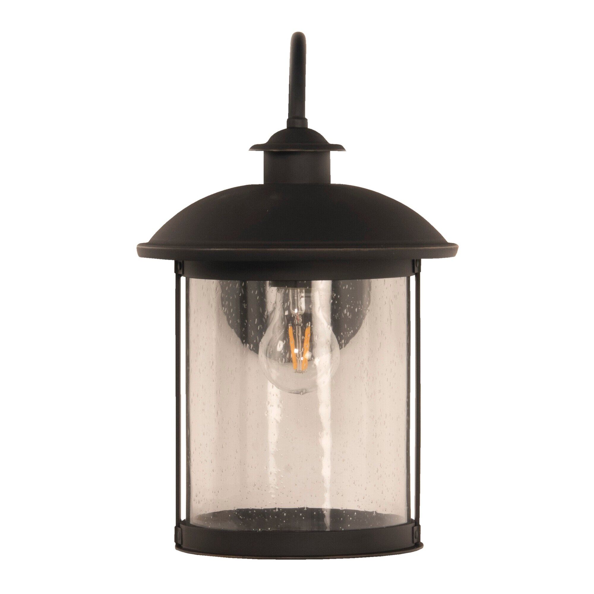 Shown in Dark Bronze Gilded finish and Cylinder glass and Cylinder shade