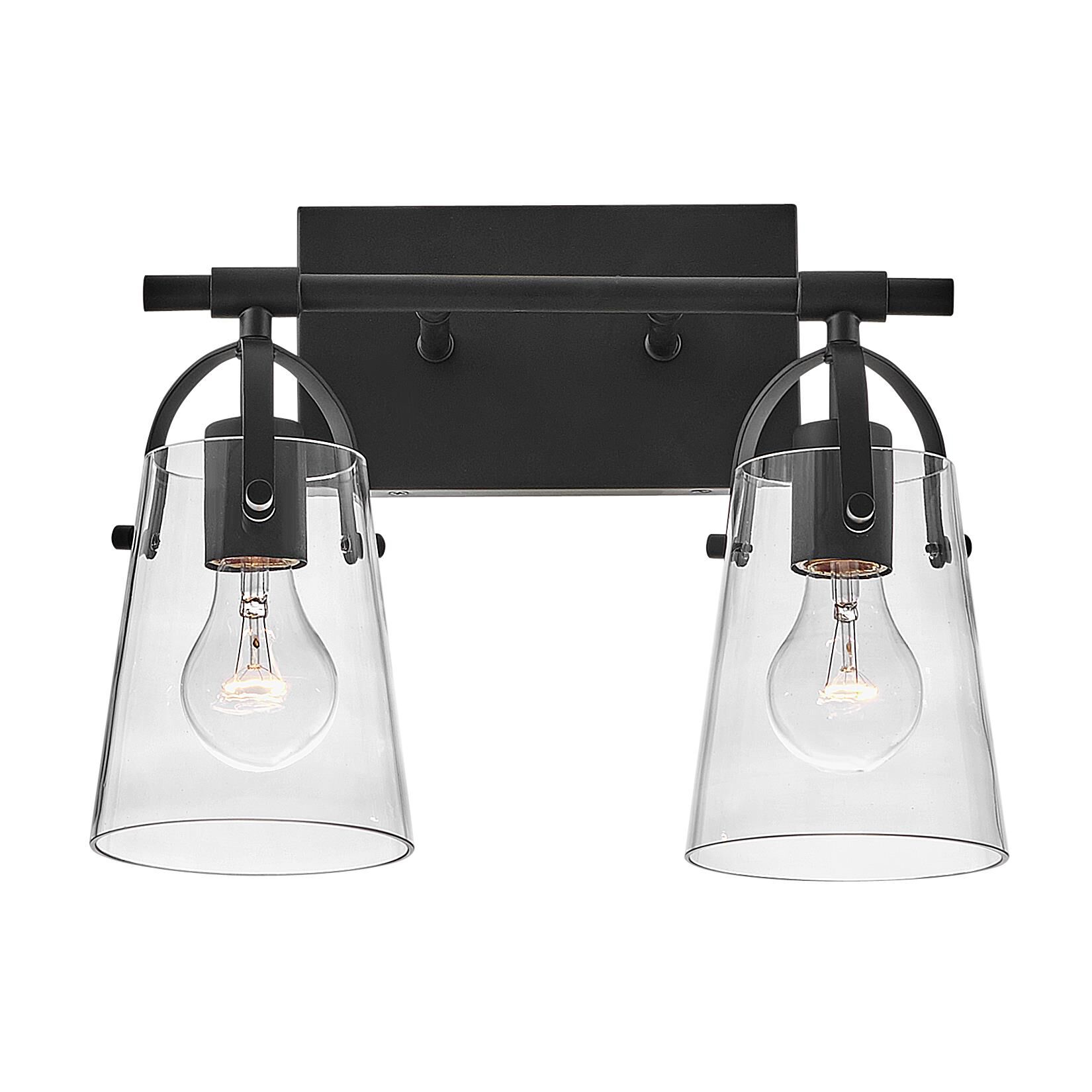 Shown in Black finish and Clear glass