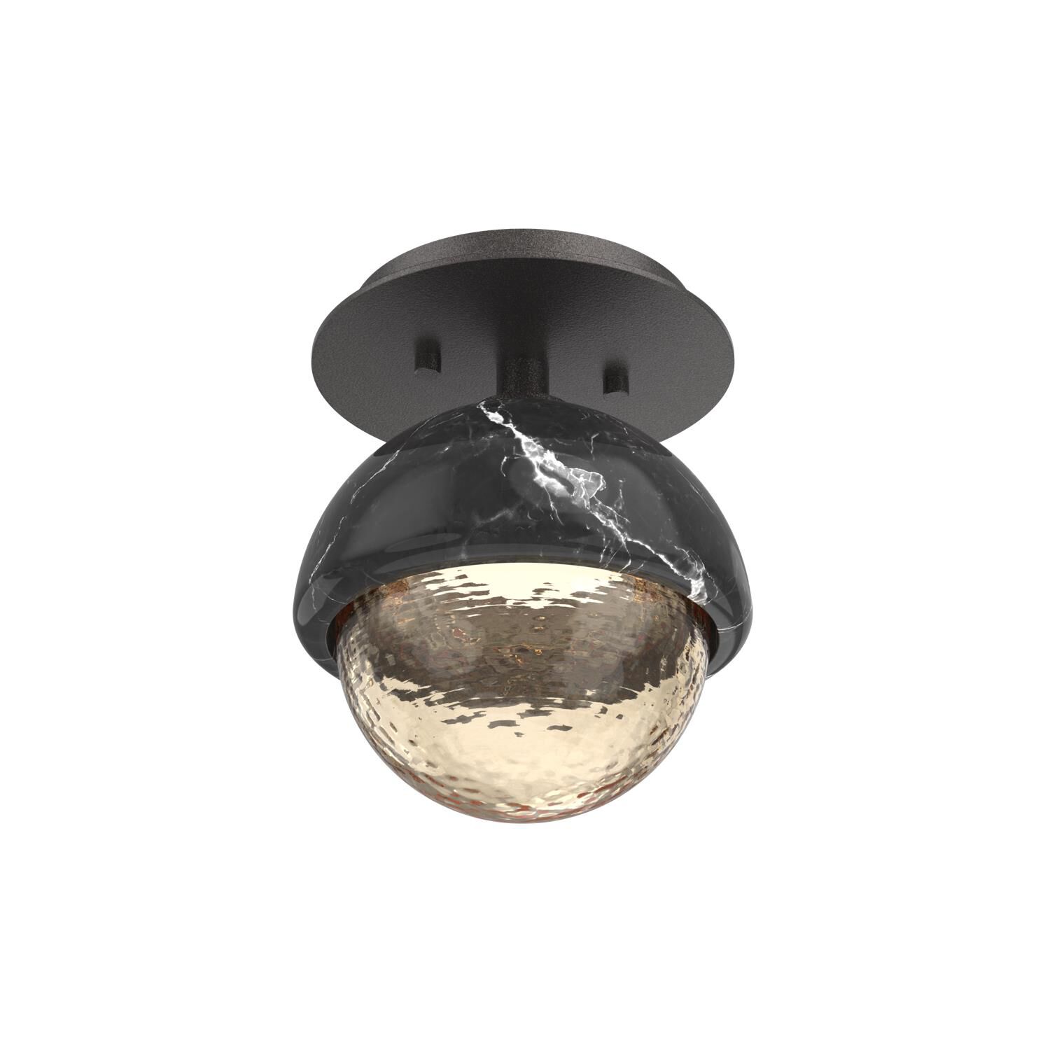 Shown in Graphite finish and Amber glass and Black Marble accent