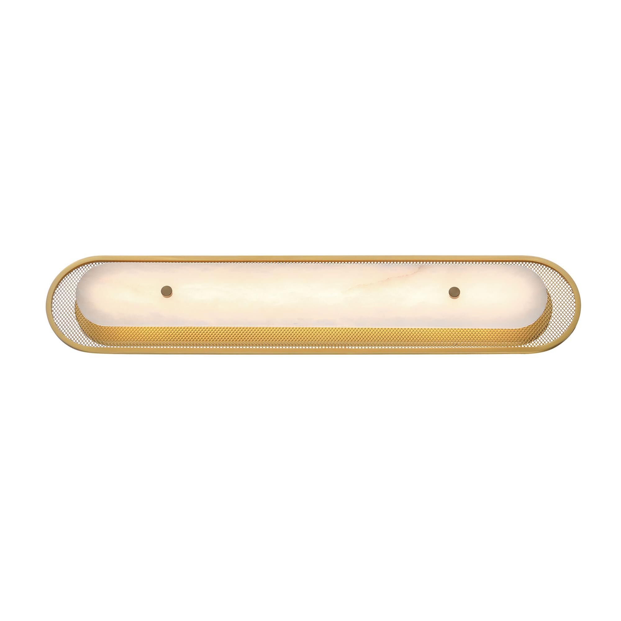 Shown in Gold finish and Alabaster glass