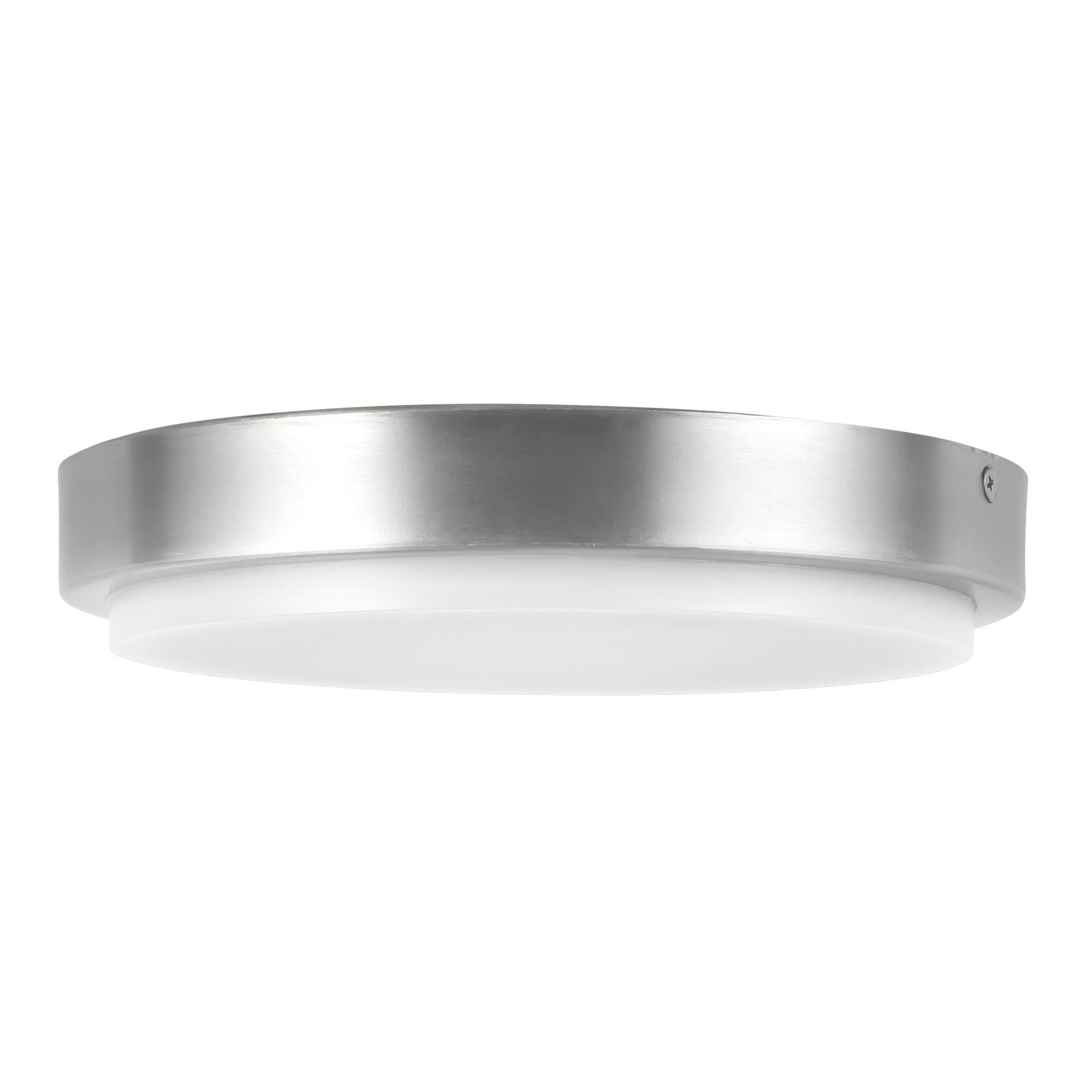 Shown in Brushed Nickel finish and Frosted Polycarbonate Diffuser glass