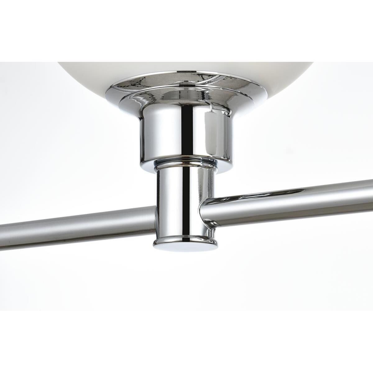 Shown in Chrome  finish and Frosted White glass