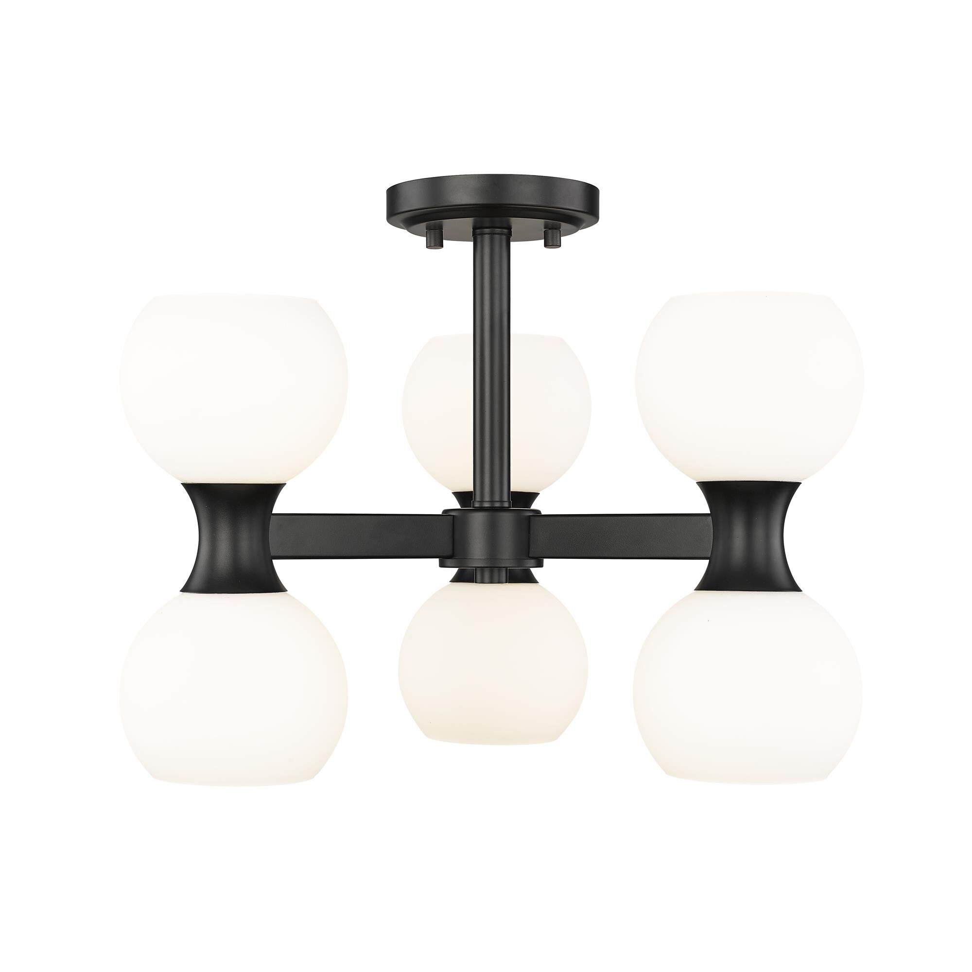 Shown in Matte Black finish and Matte Opal glass