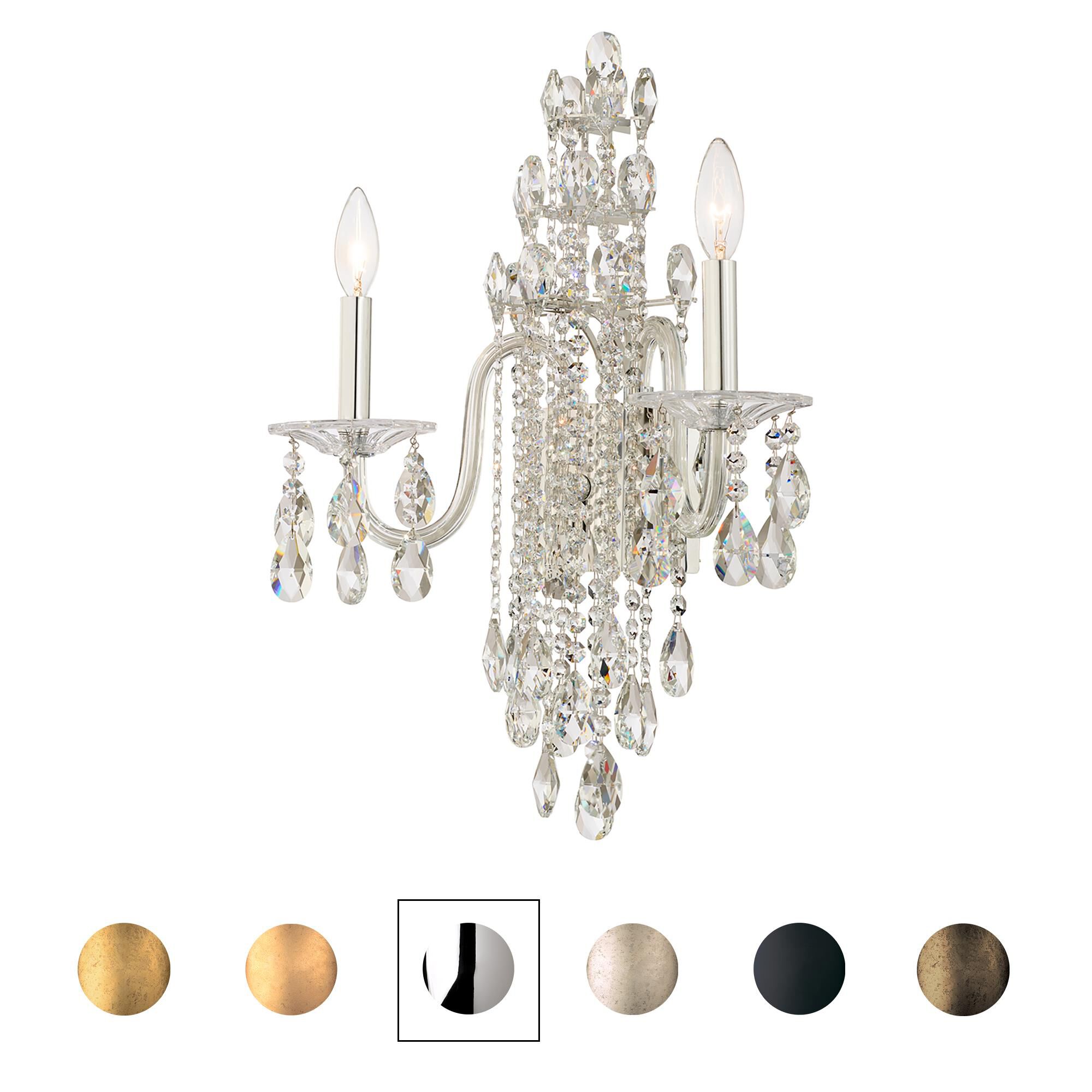 Shown in Heirloom Gold finish and Clear Radiance crystal