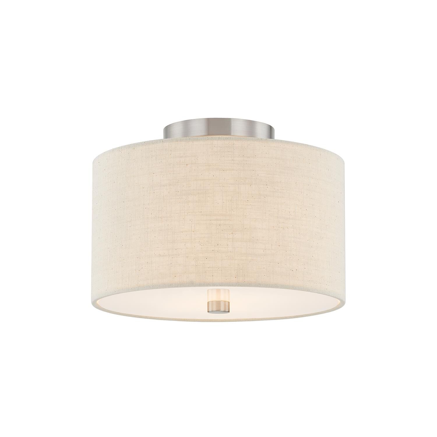 Textile - Classic 11 Inch Semi Flush Mount by Justice Design Group