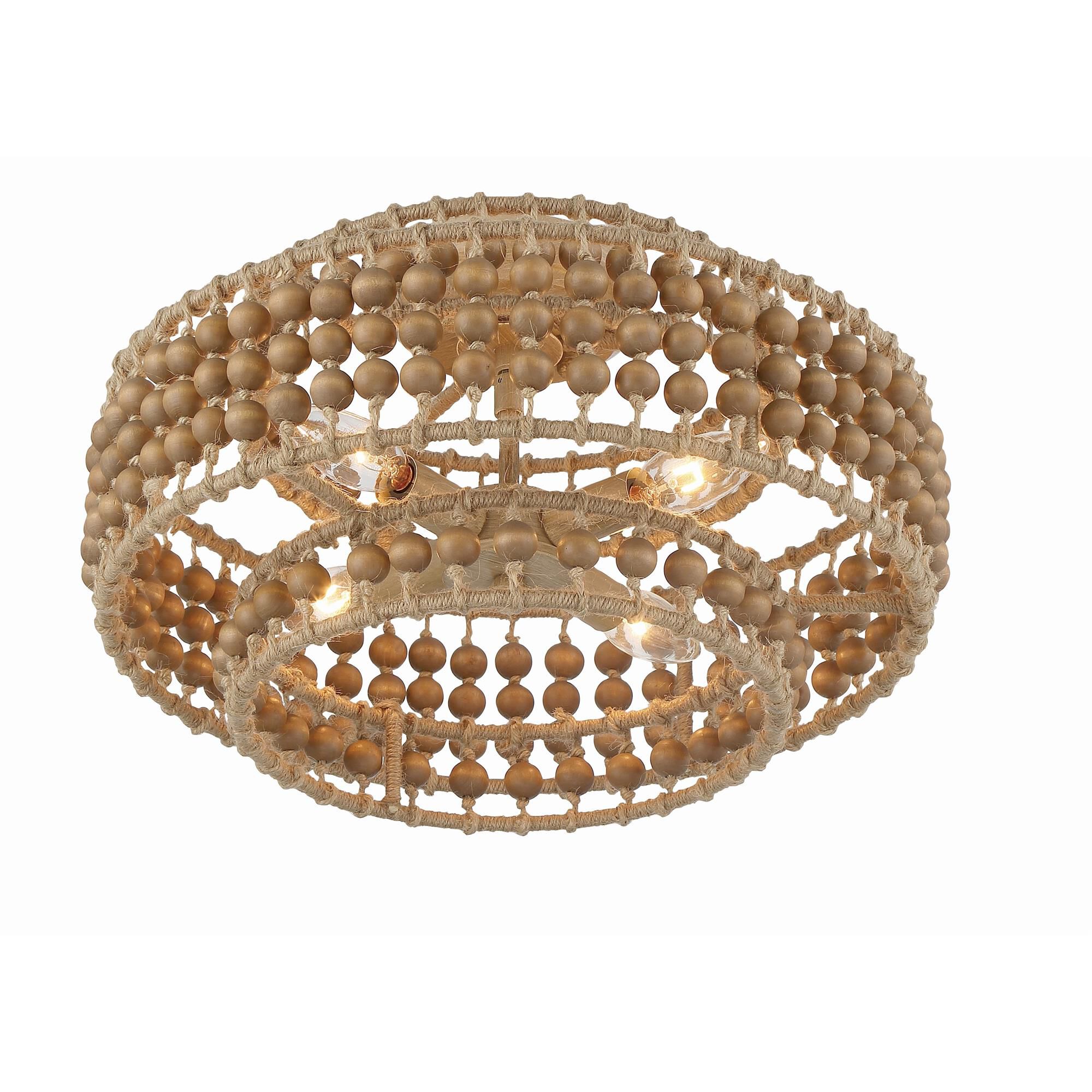 Silas 16 Inch 3 Light Semi Flush Mount,