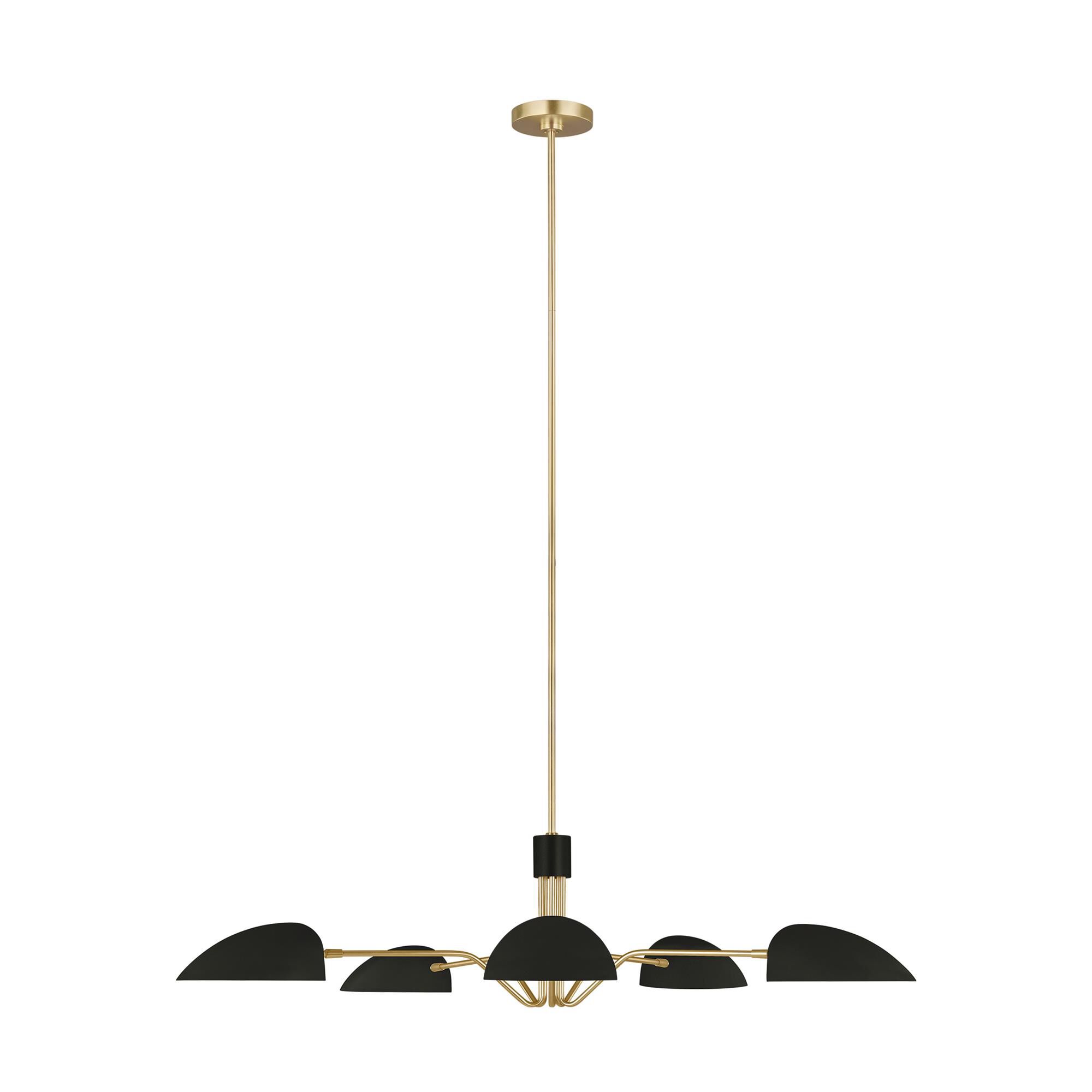 Shown in Midnight Black - Burnished Brass finish and Midnight BlackSteel shade