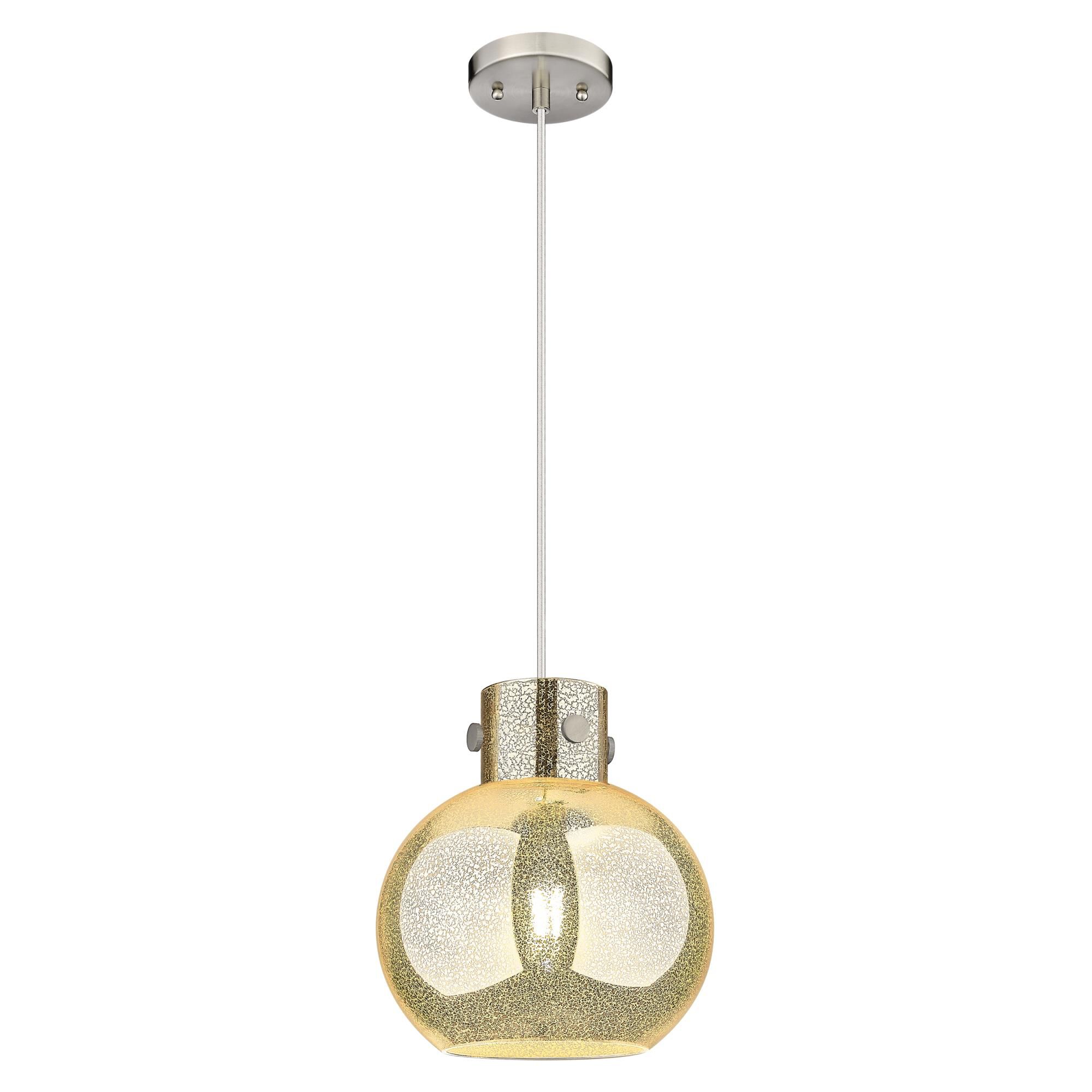 Shown in Satin Nickel finish and Mercury shade