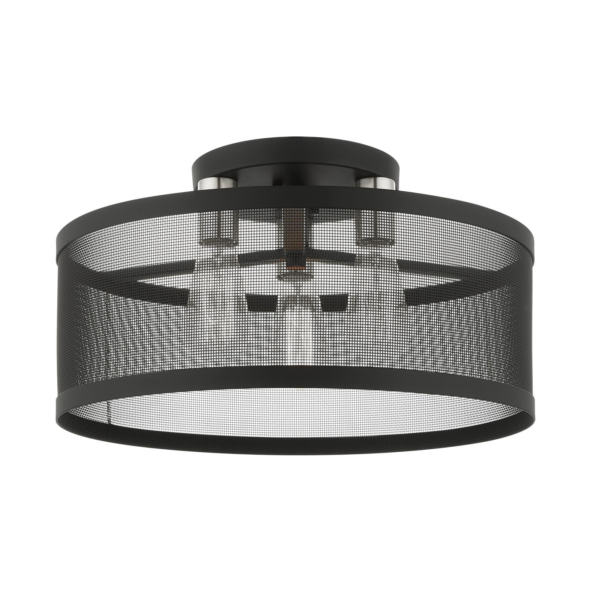 Industro 3 Light Semi Flush Mount by Livex Lighting