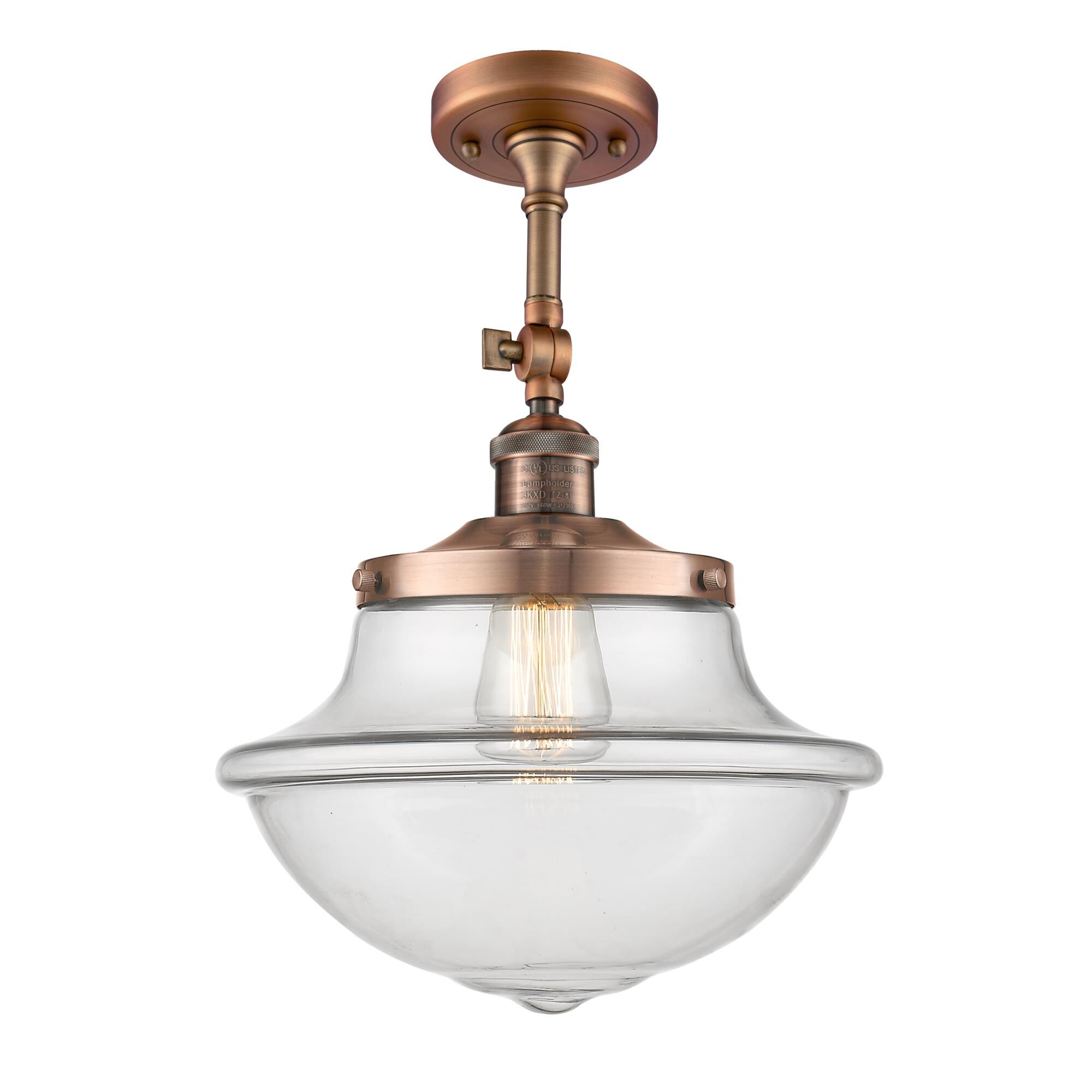 Bruno Marashlian Oxford 12 Inch 1 Light Semi Flush Mount by Innovations Lighting