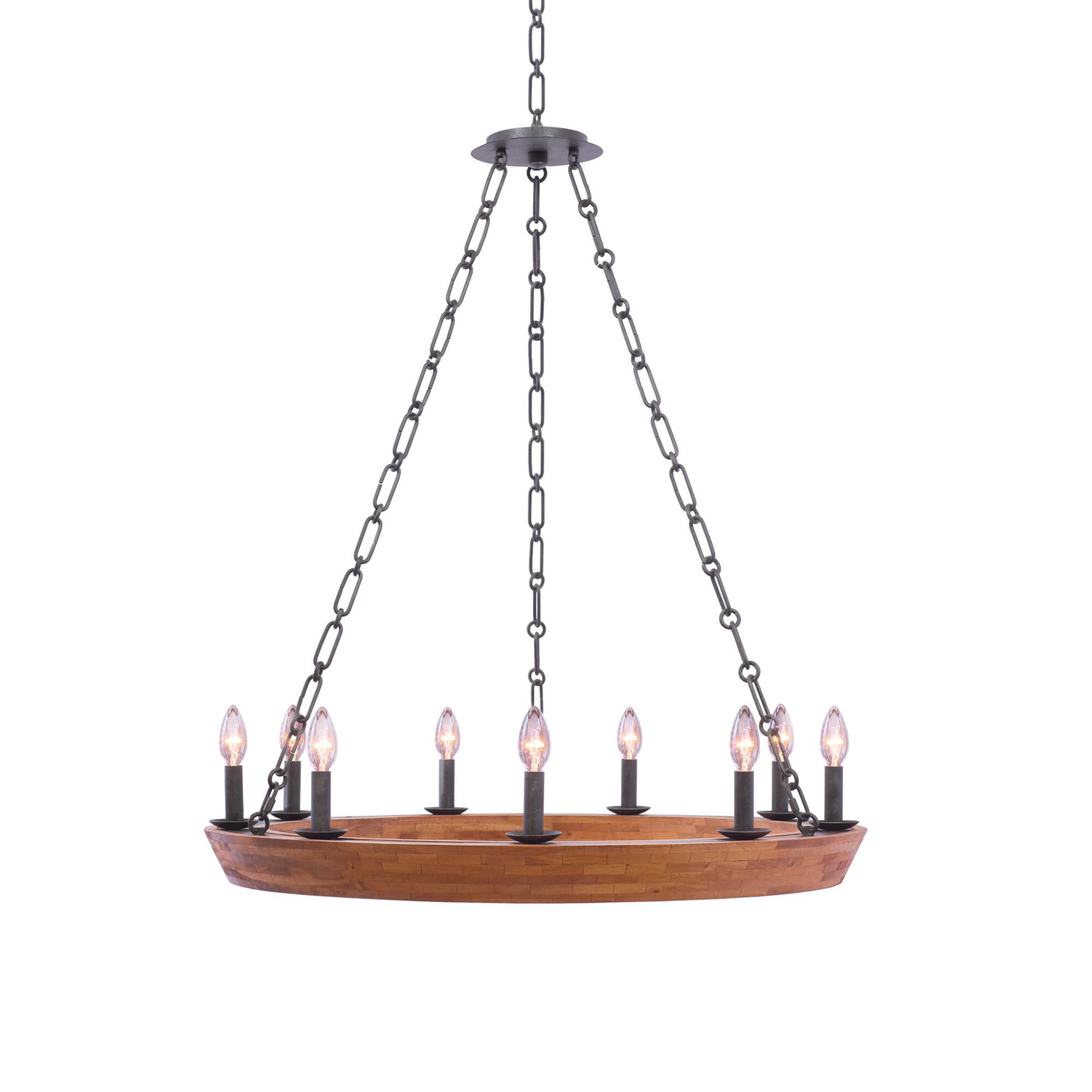 Landsdale 33 Inch 9 Light Chandelier by Kalco Lighting