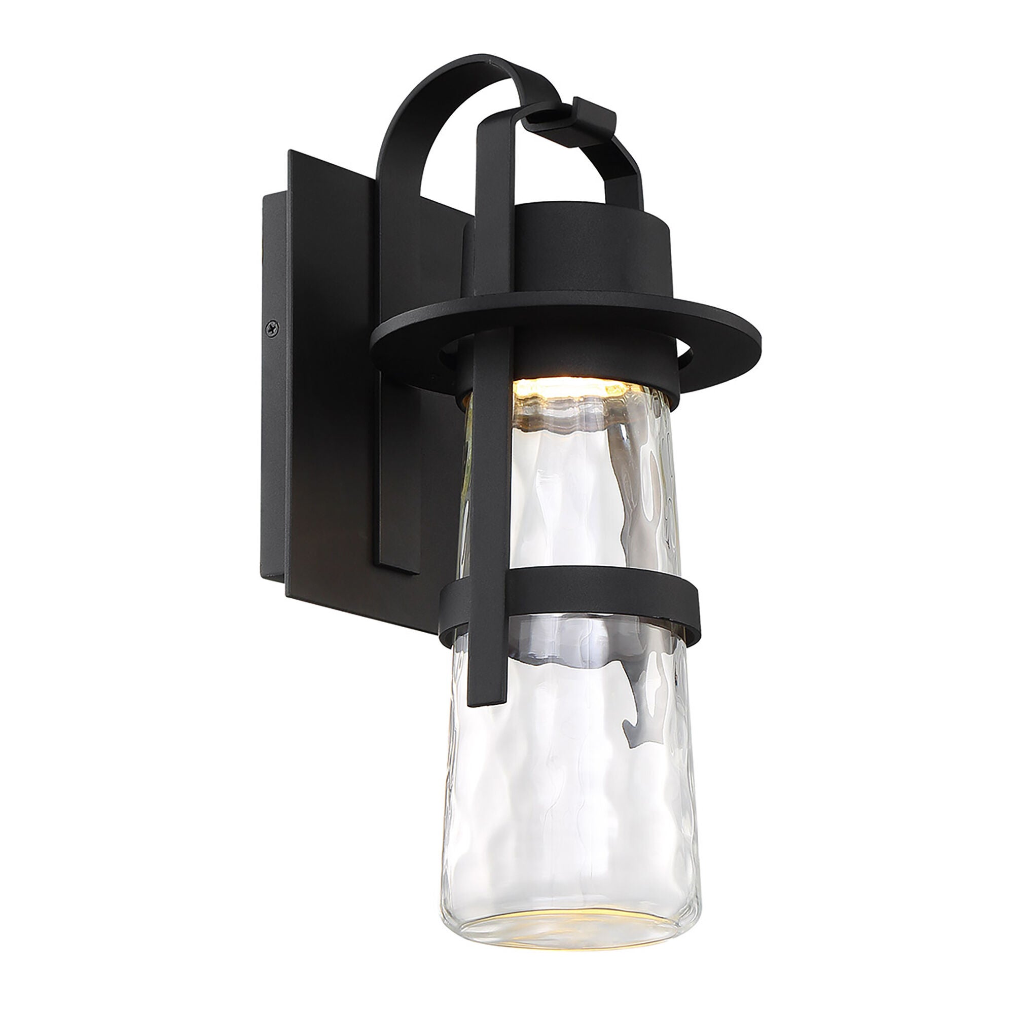Shown in Black finish and Clear glass