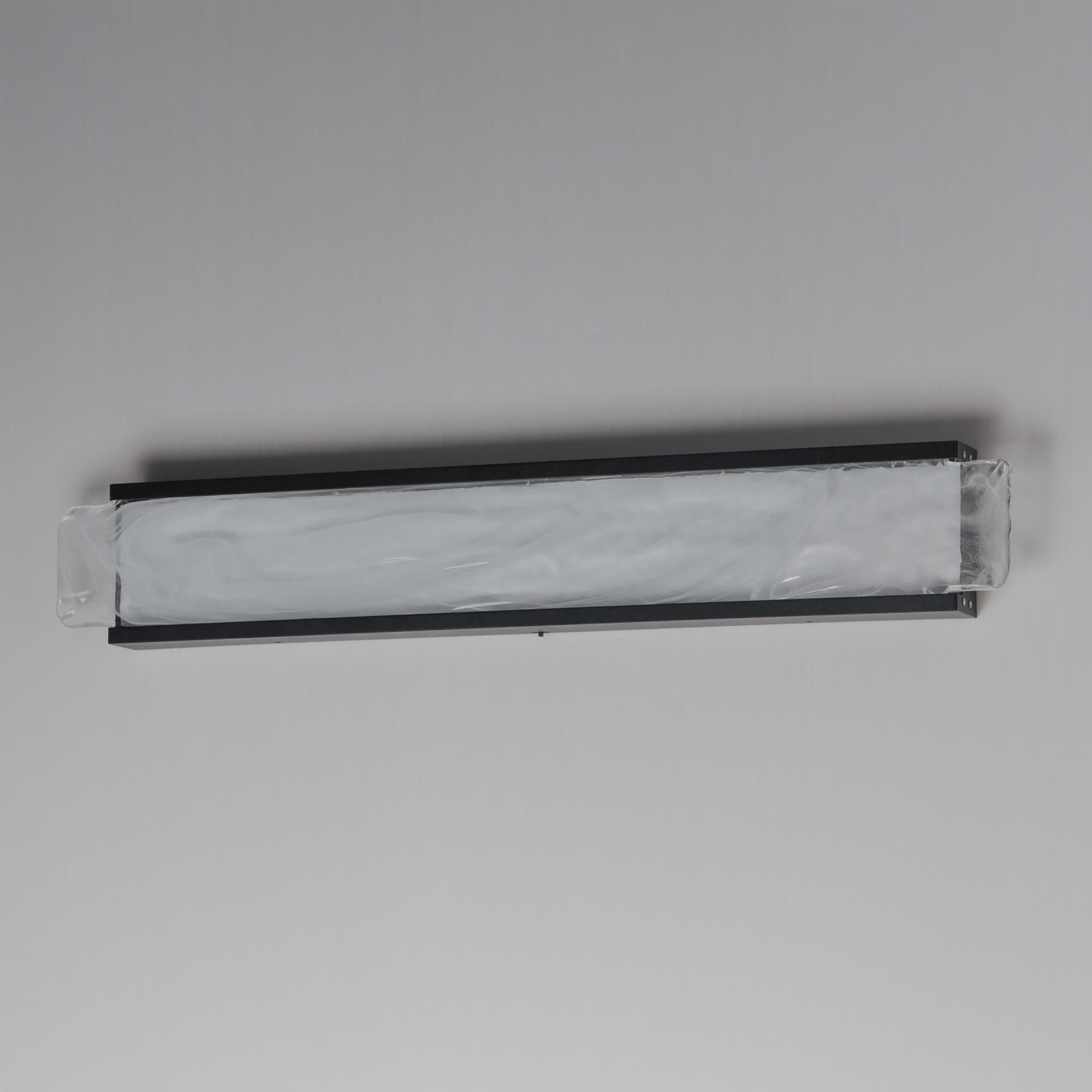 Shown in Black finish and White Spiral glass