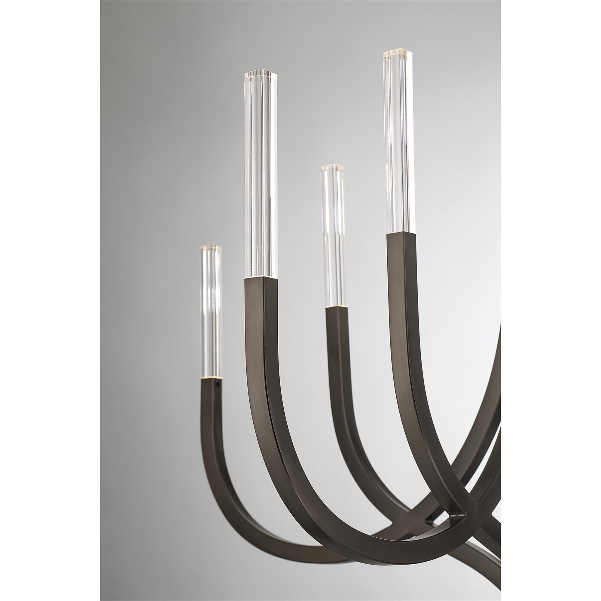 Shown in Mediterranean Bronze finish and Clear Rectangular glass