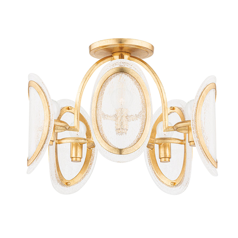 Danes 20 Inch 5 Light Semi Flush Mount by Hudson Valley Lighting