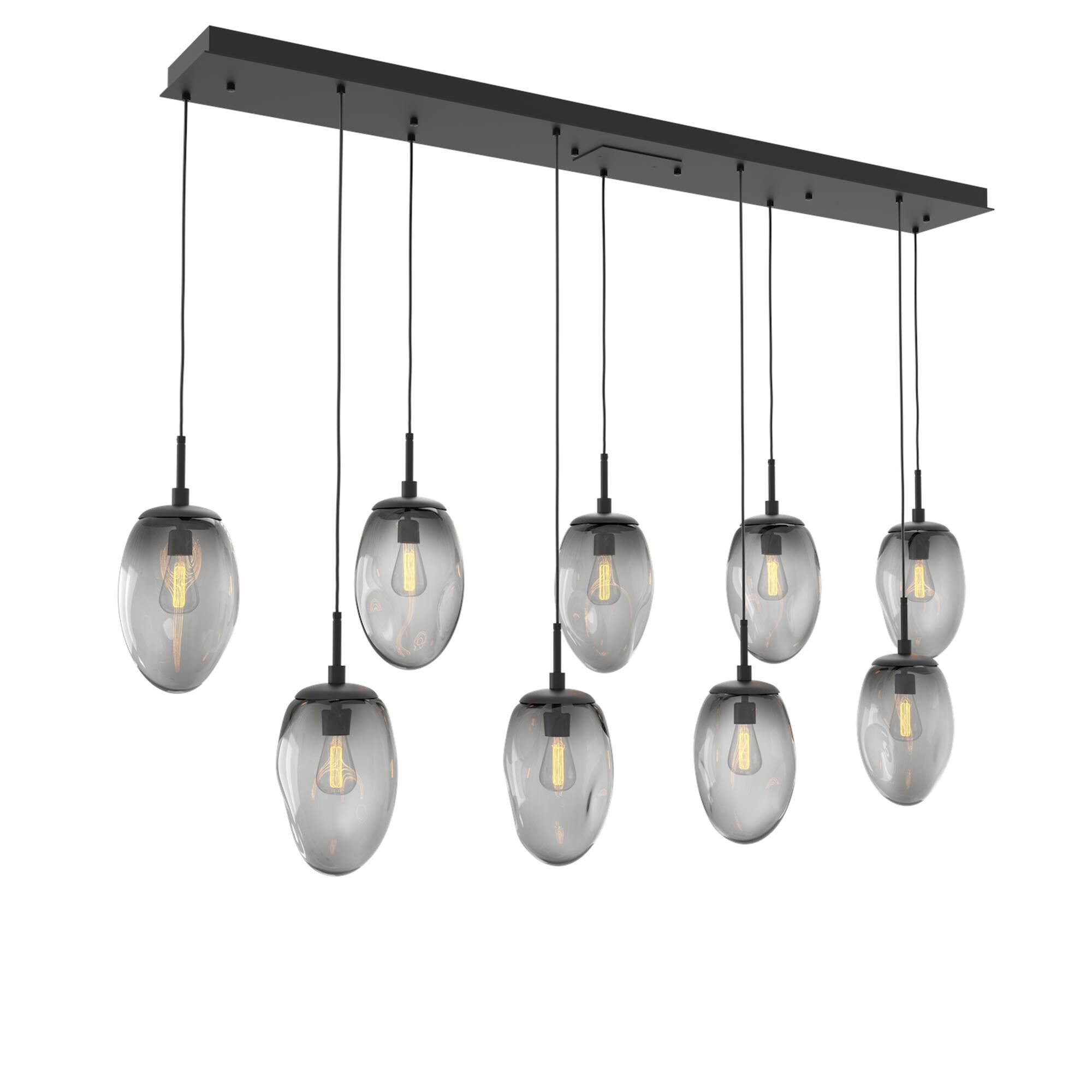 Shown in Matte Black finish and Blown Smoke glass